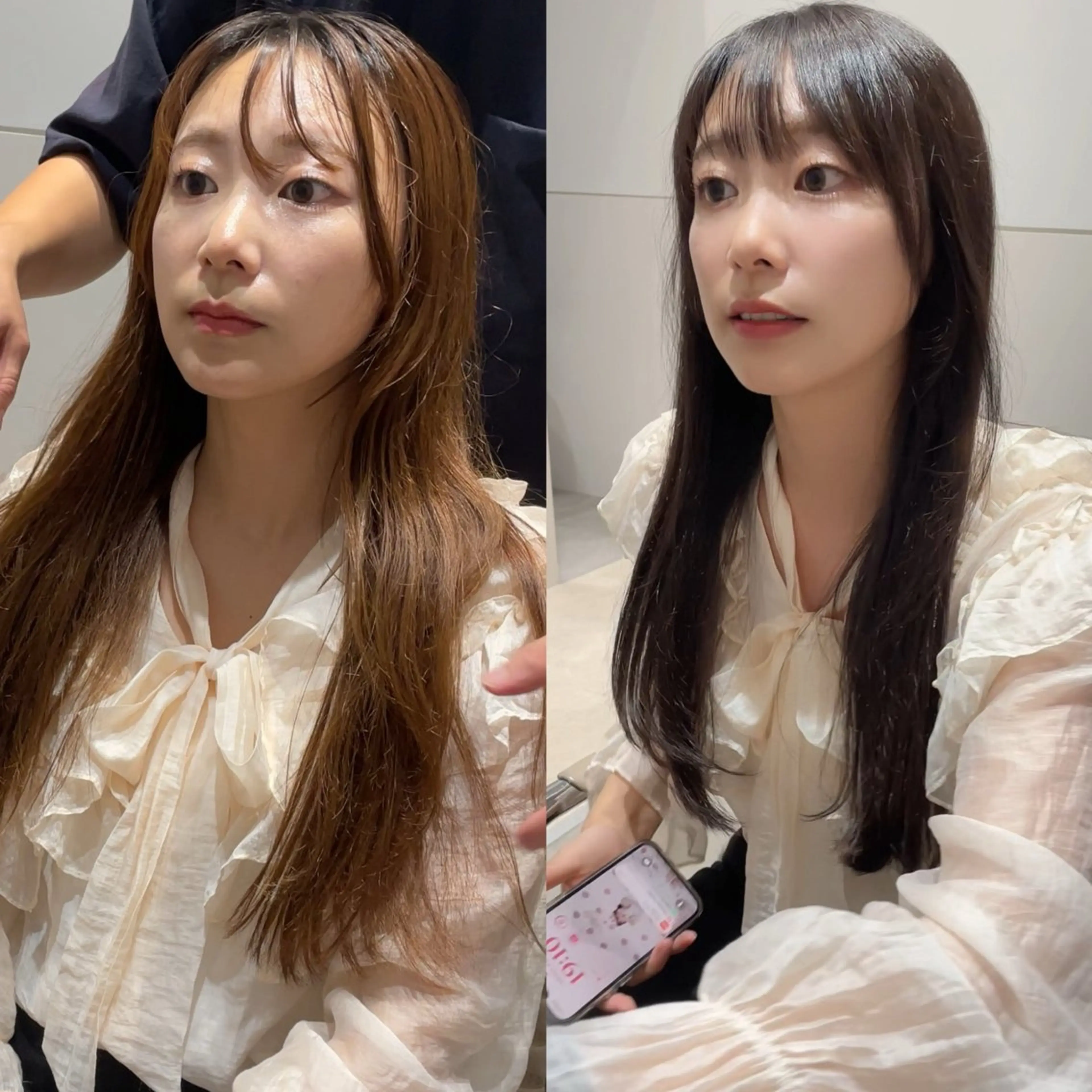 ロング カラー 顔周りカット カット ヘアカラー トリートメント 癖毛女子が推薦✨ 美髪メイク美容師のヘアスタイル