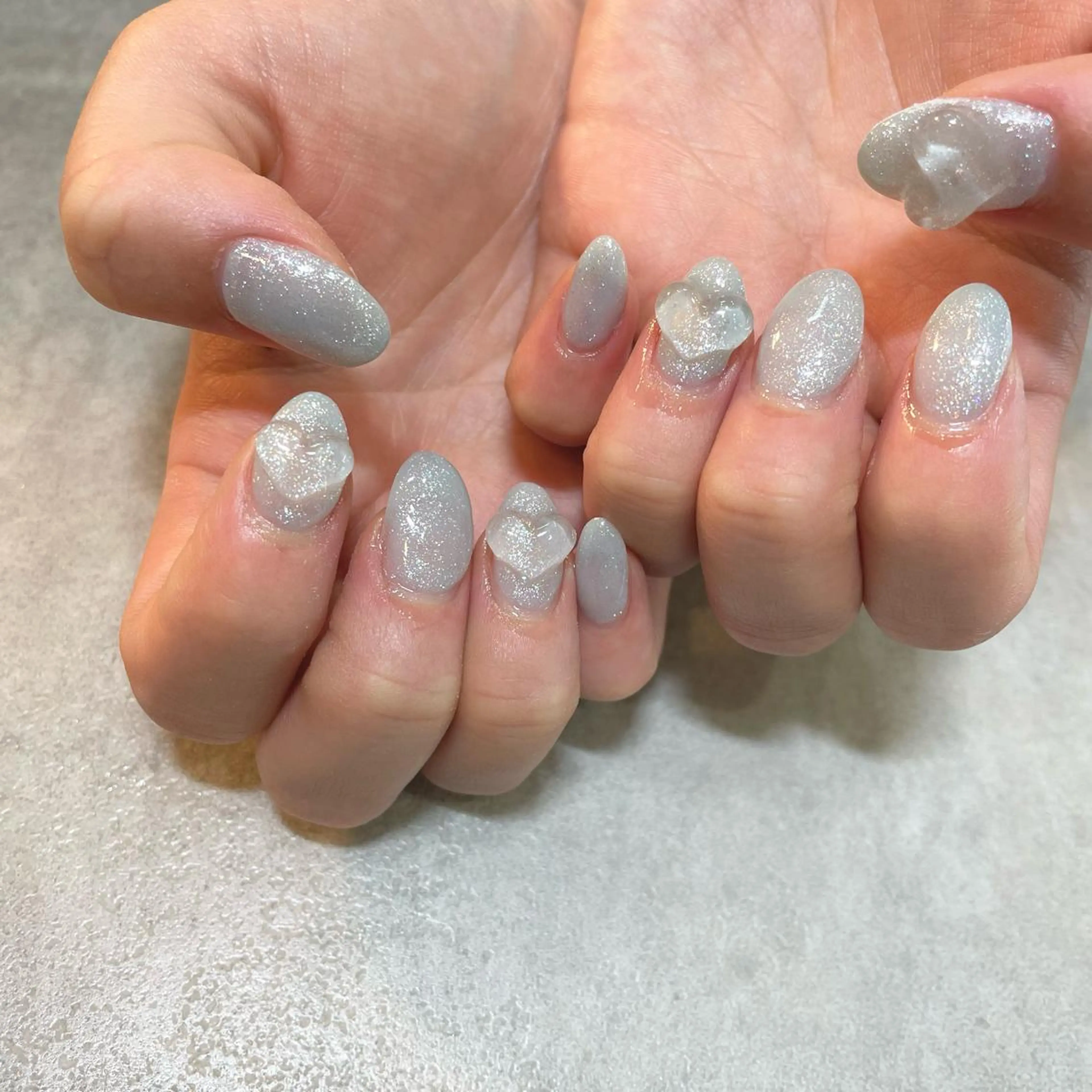 ネイル クリアネイル ハート Nail Salon Gummi.のネイルデザイン