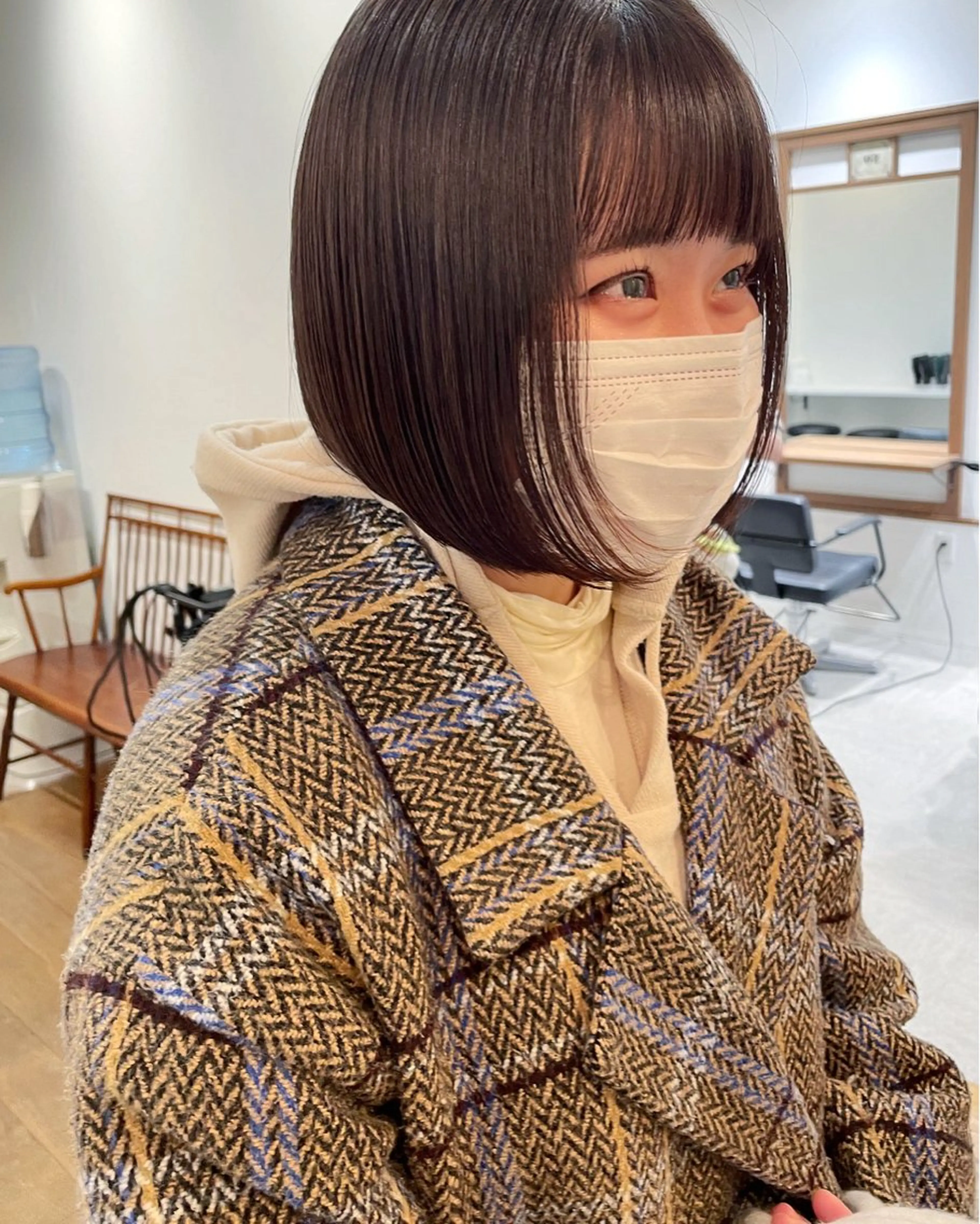 ショート 切りっぱなしボブ ボブ 似合わせカット カット 髪質改善ストレート✨ パーマヘア✨YUKIのヘアスタイル