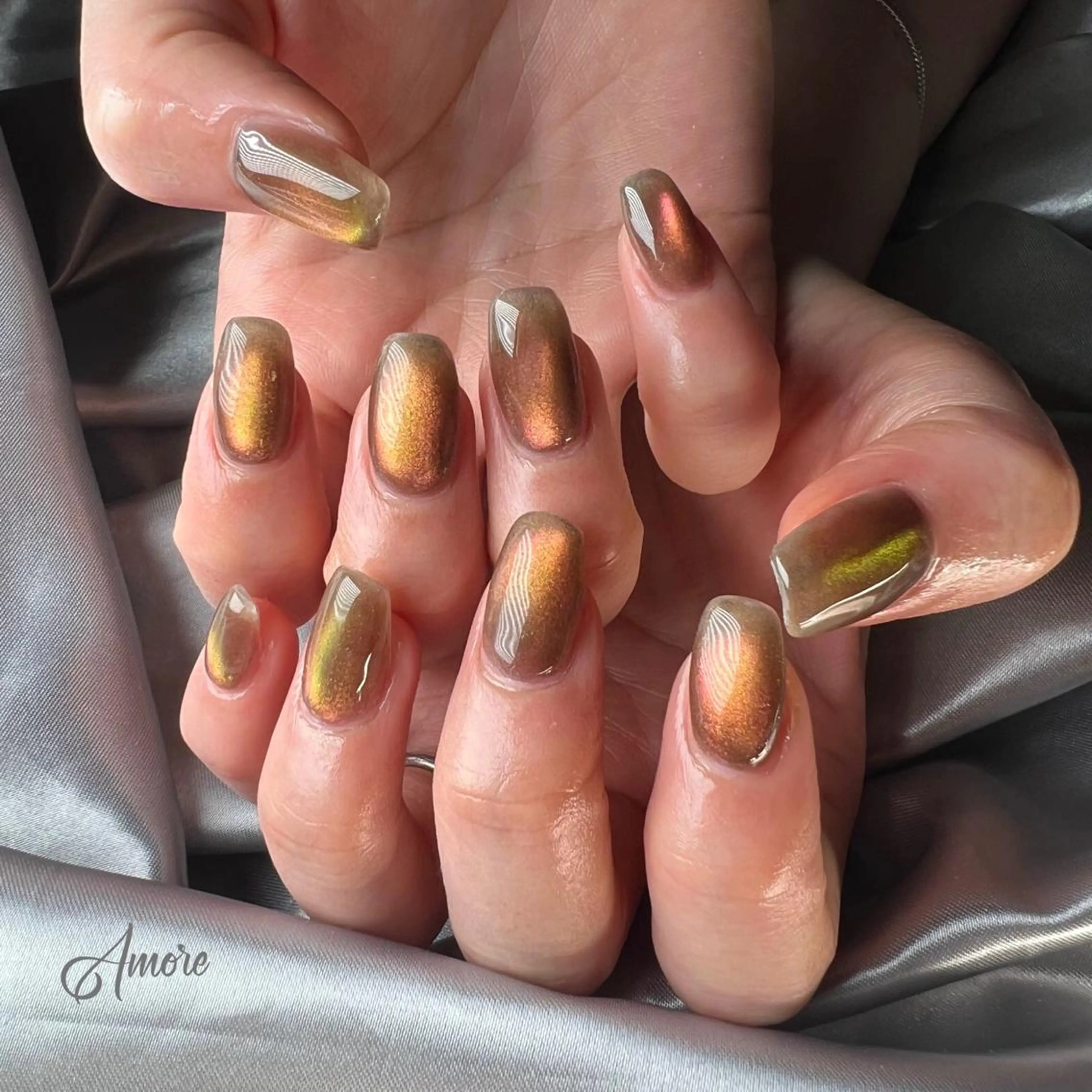 ネイル ジェルネイル 韓国ネイル ミラーネイル オフィスネイル パラジェル You kyehwaのネイルデザイン