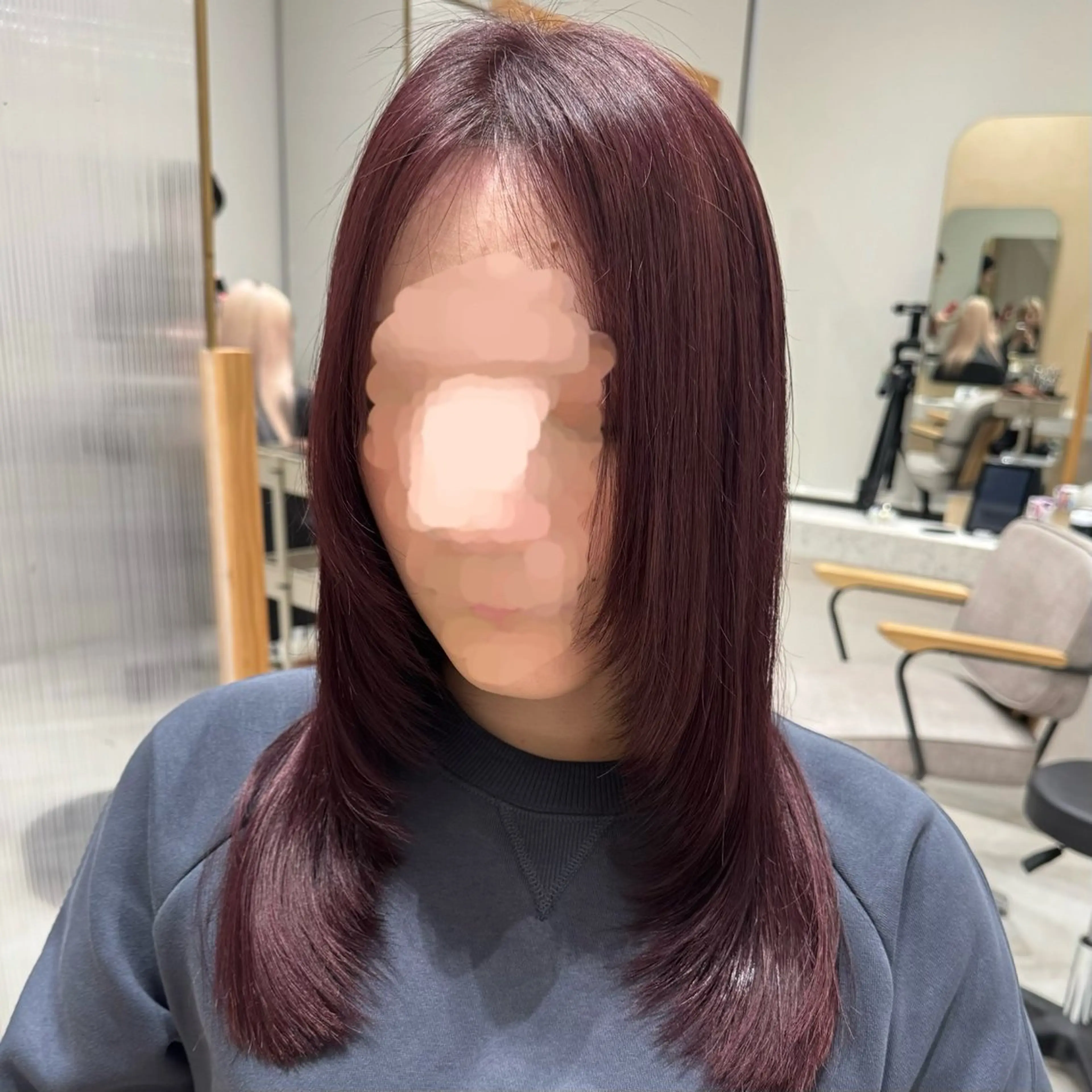 ミディアム カット ヘアカラー トリートメント 🌜美髪矯正/艶髪 /ボブ/こころ🌛のヘアスタイル