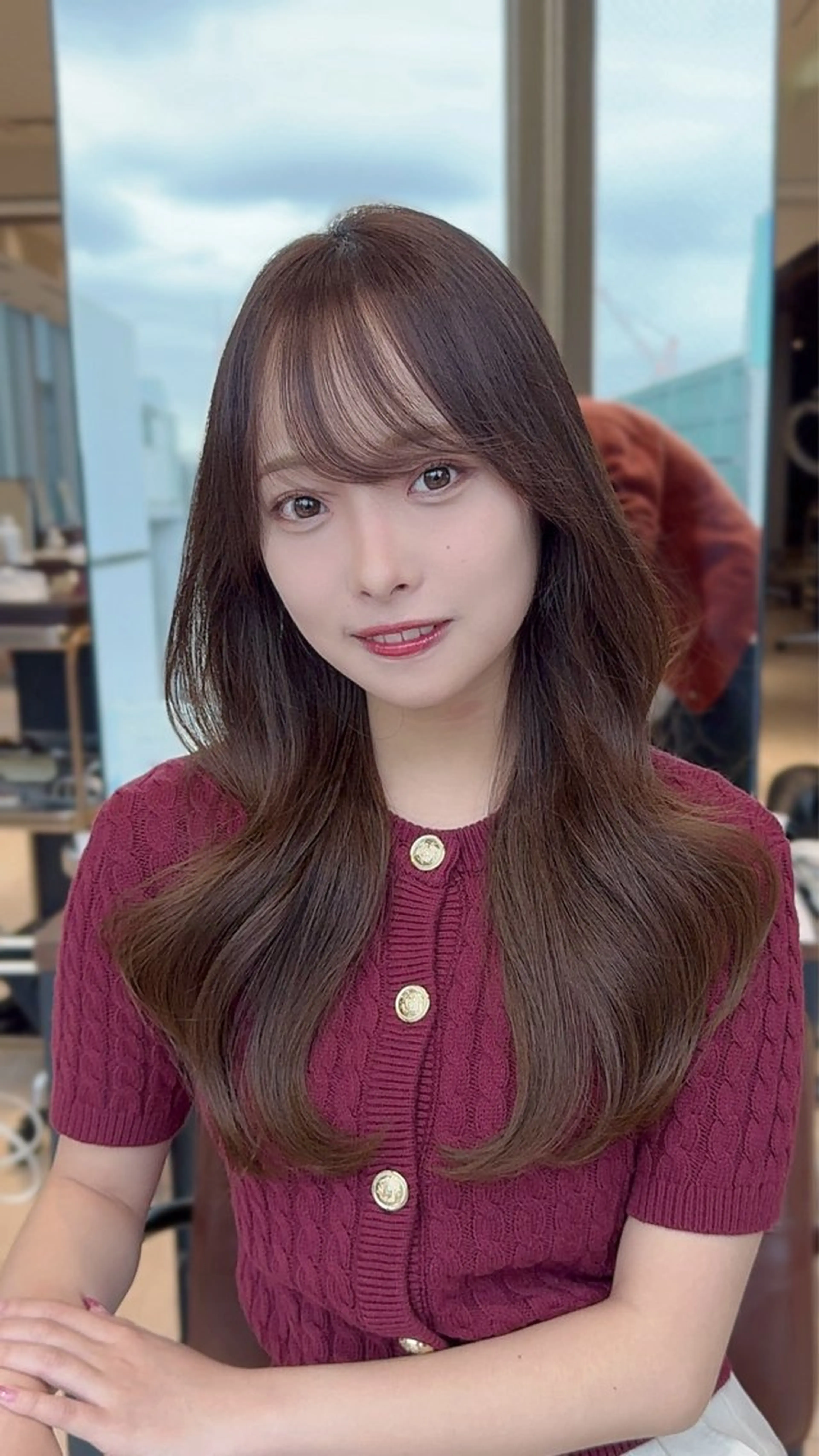 ミディアム カラー ヘアアレンジ カット ヘアカラー トリートメント 顔周り&ミディアム 特化/池袋/kokiのヘアスタイル