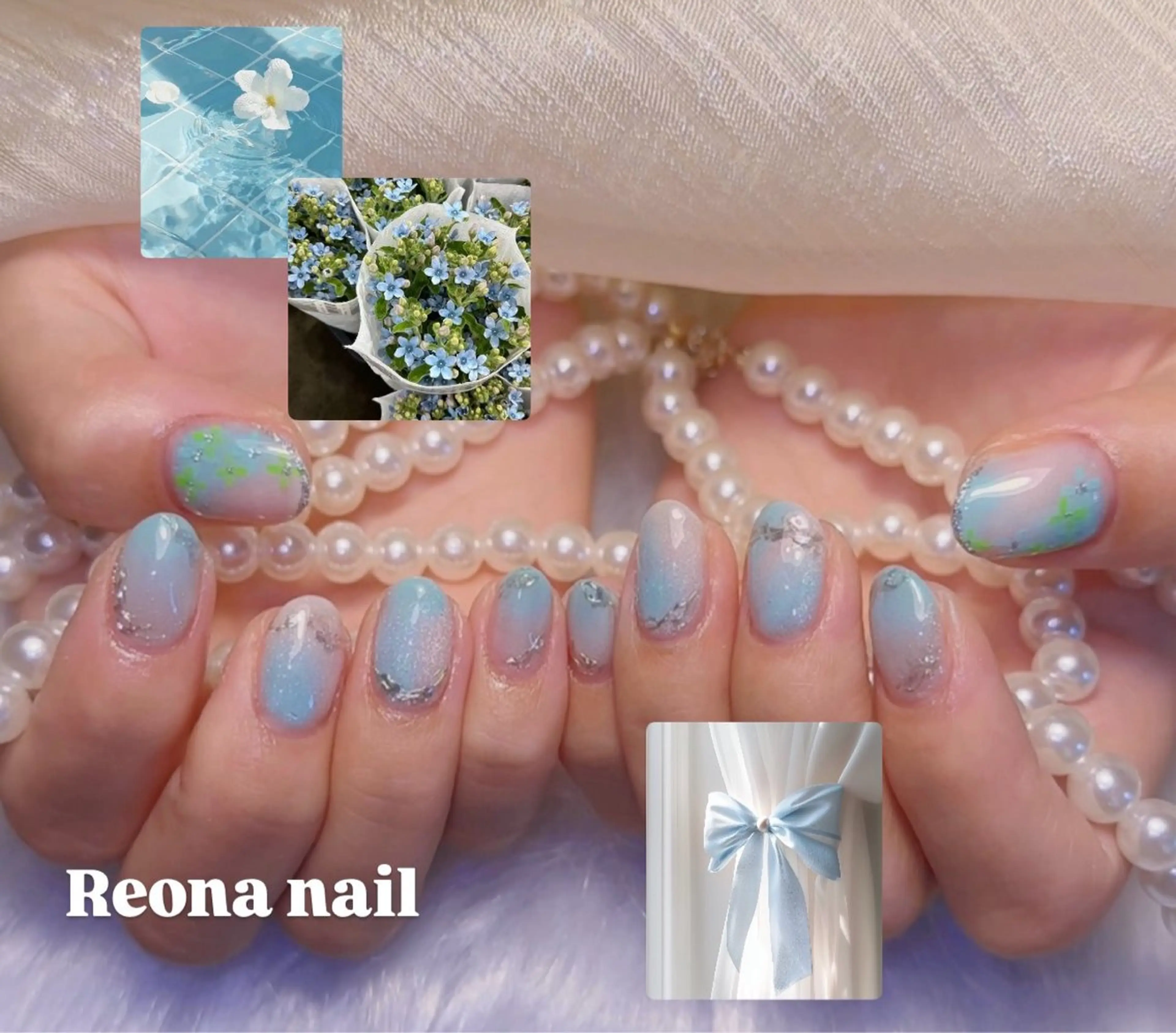 ネイル ジェルネイル ハート マグネットネイル ミラーネイル パラジェル ハンドネイル Reona Nailのネイルデザイン