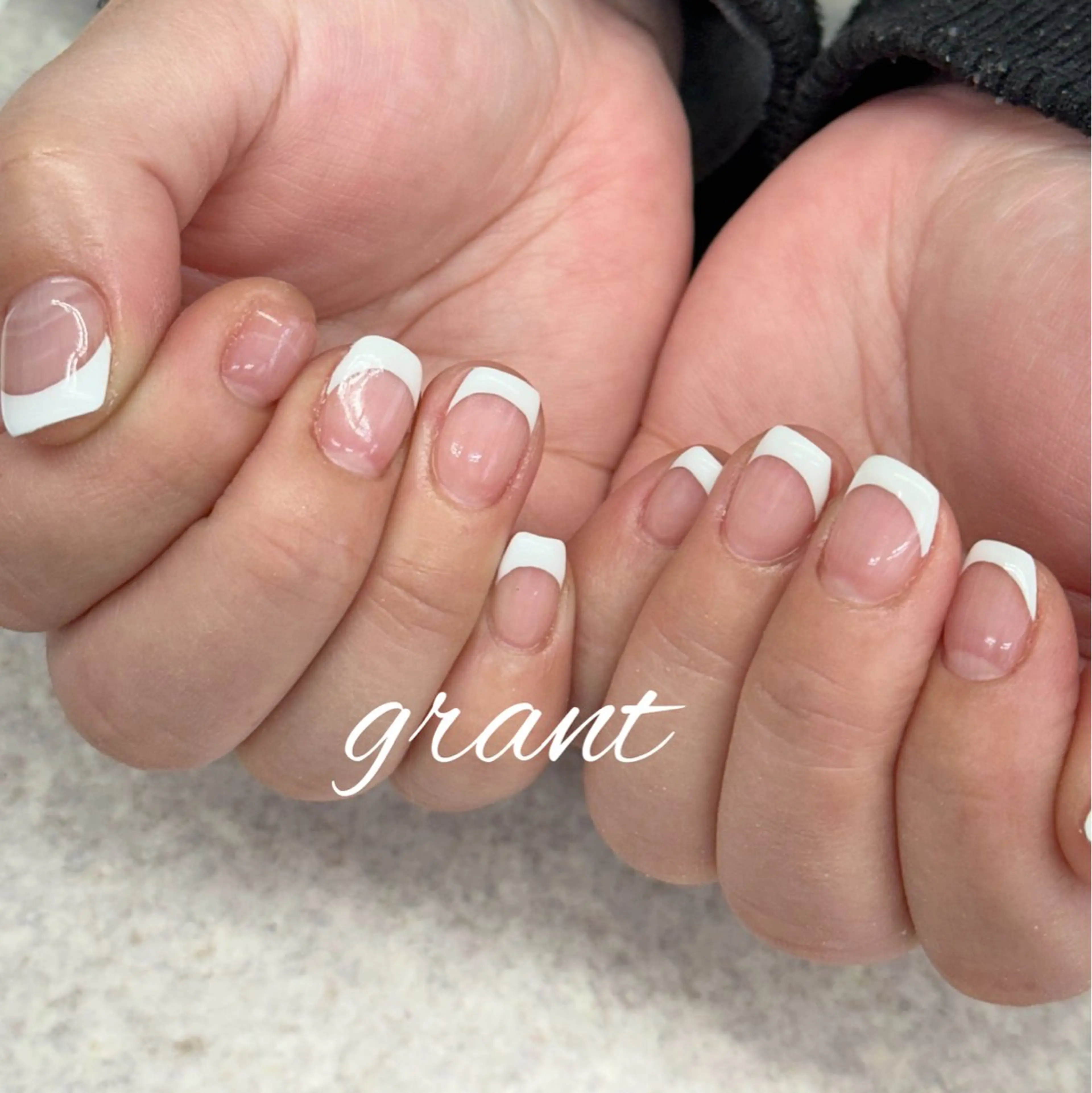 ネイル フレンチネイル 冬ネイル ハンドネイル nailsalon grantのネイルデザイン