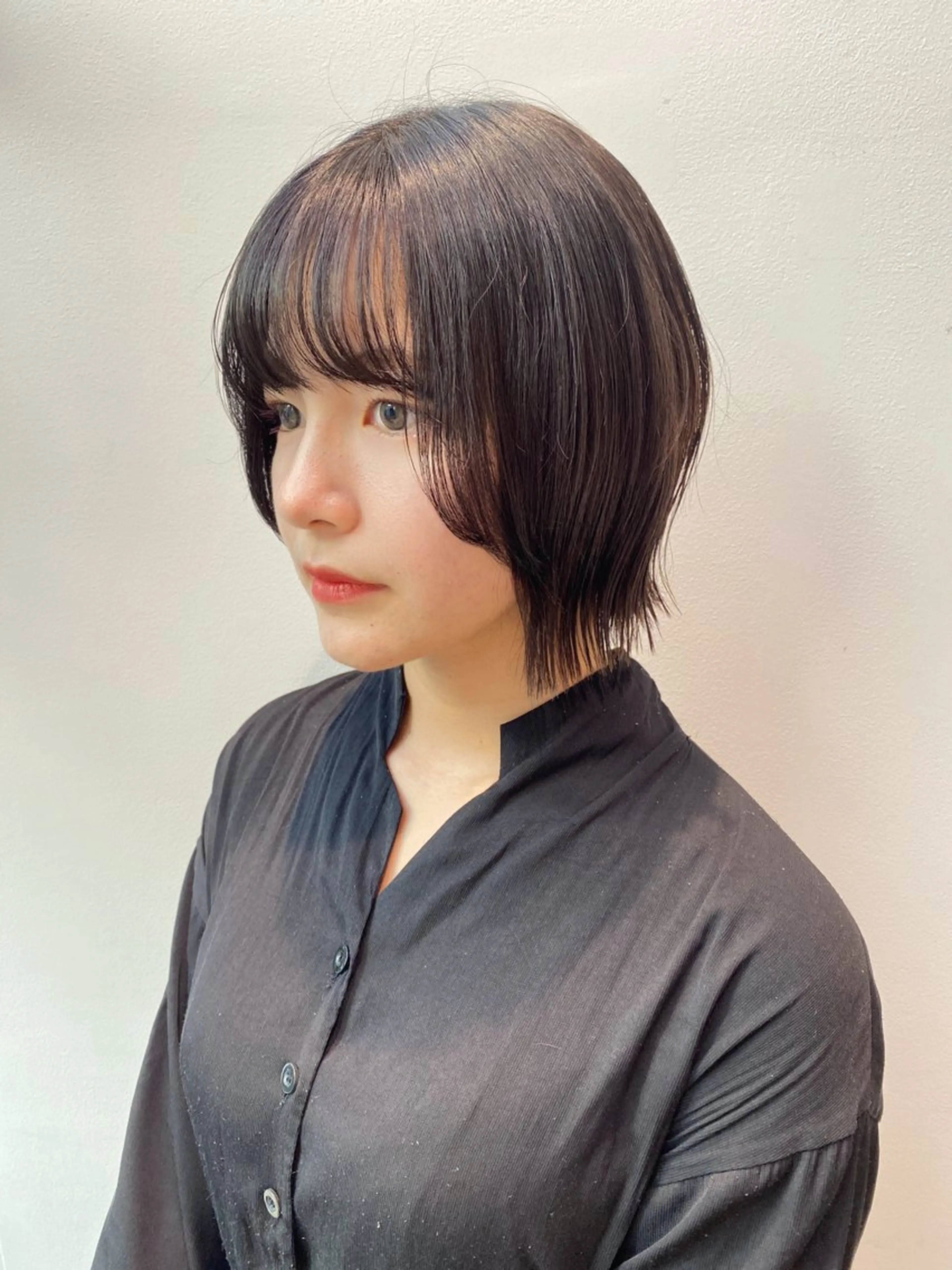 ミディアム ミディアムパーマ ボブ くびれヘア 顔周りカット 髪質改善 カット 銀座/韓国レイヤー/ 艶カラー🍓原田侑依のヘアスタイル