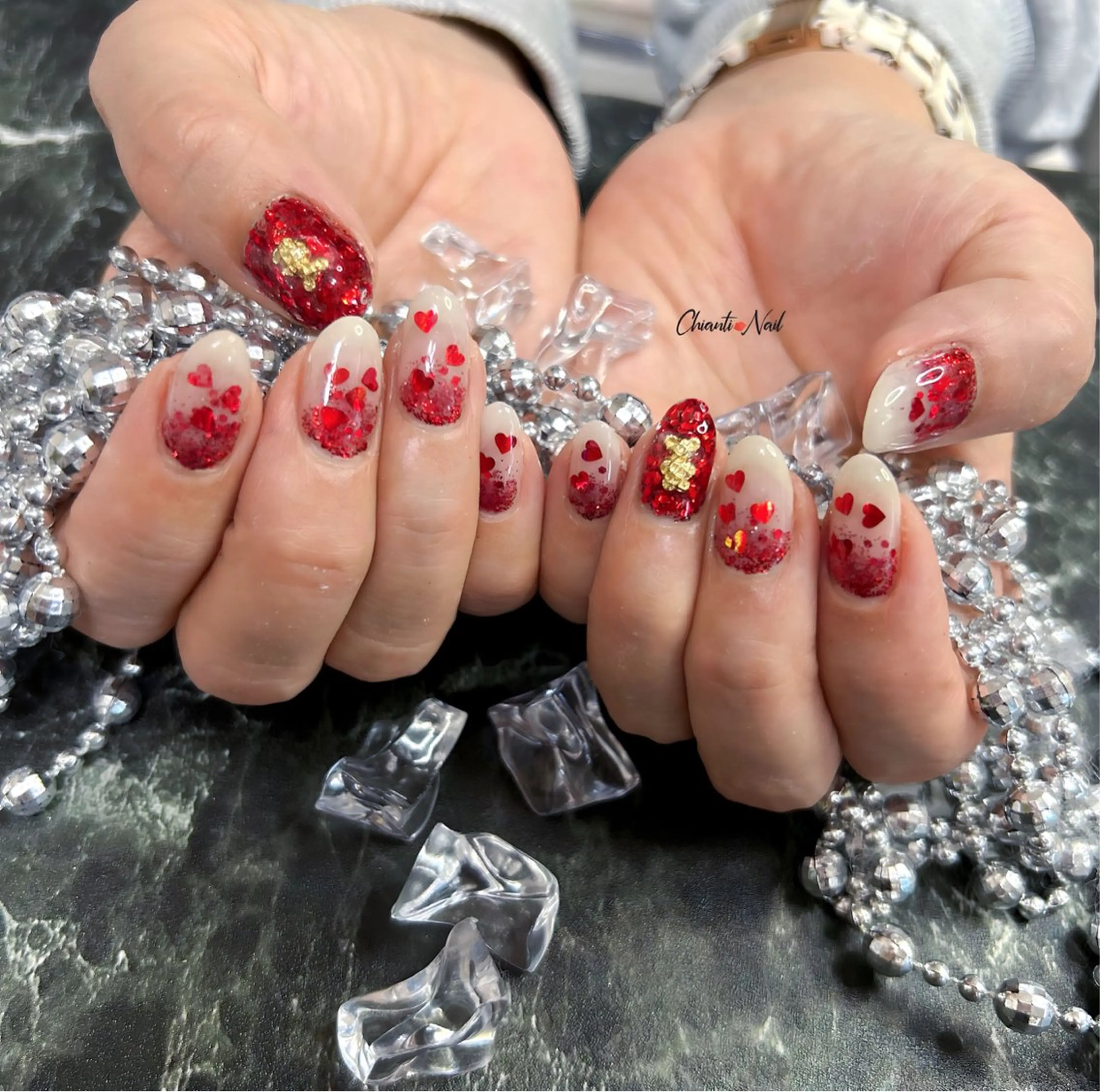 ネイル ハート バレンタイン Chianti Nailのネイルデザイン