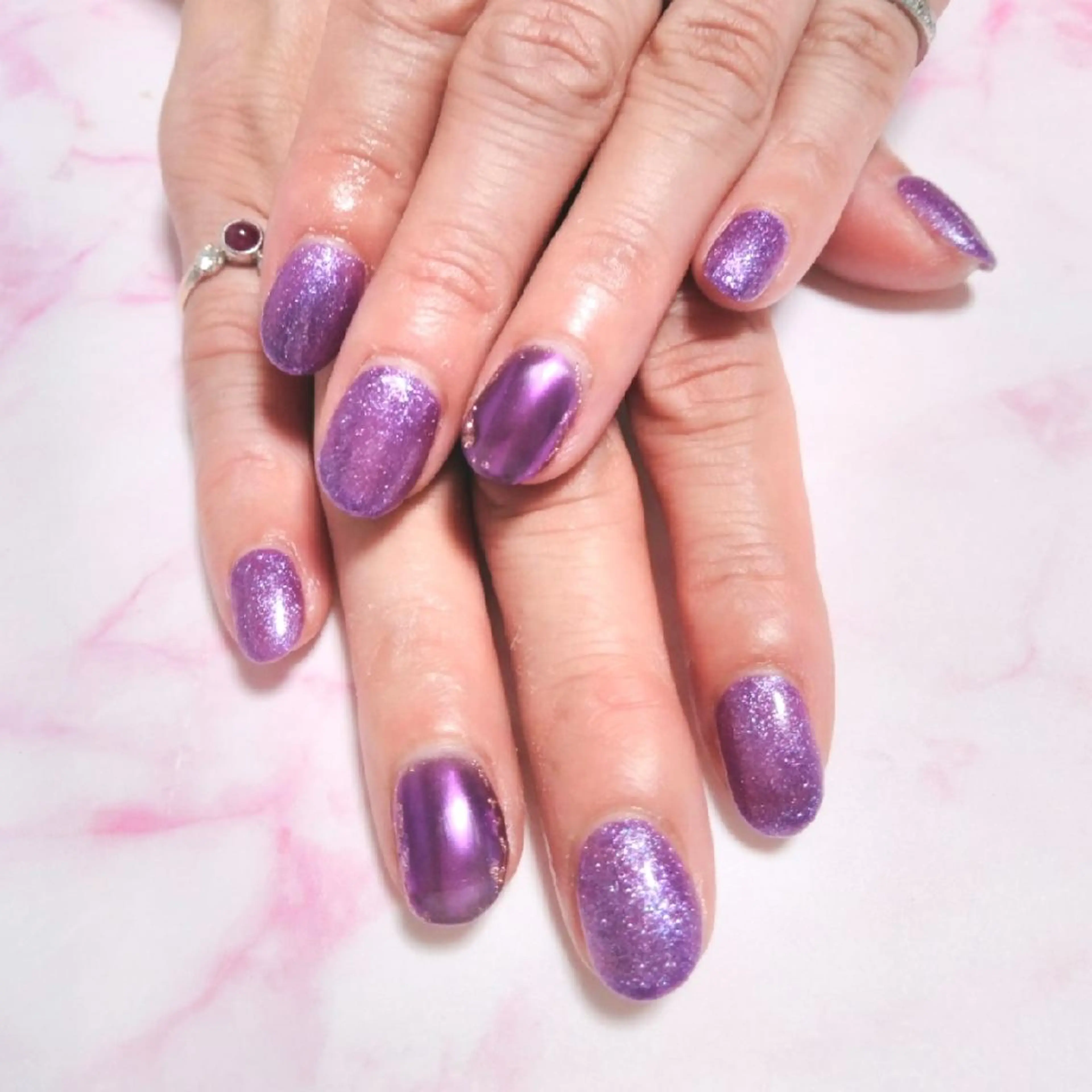 ジェル簡易アート🦥パーツ無し💅オフ有りの写真