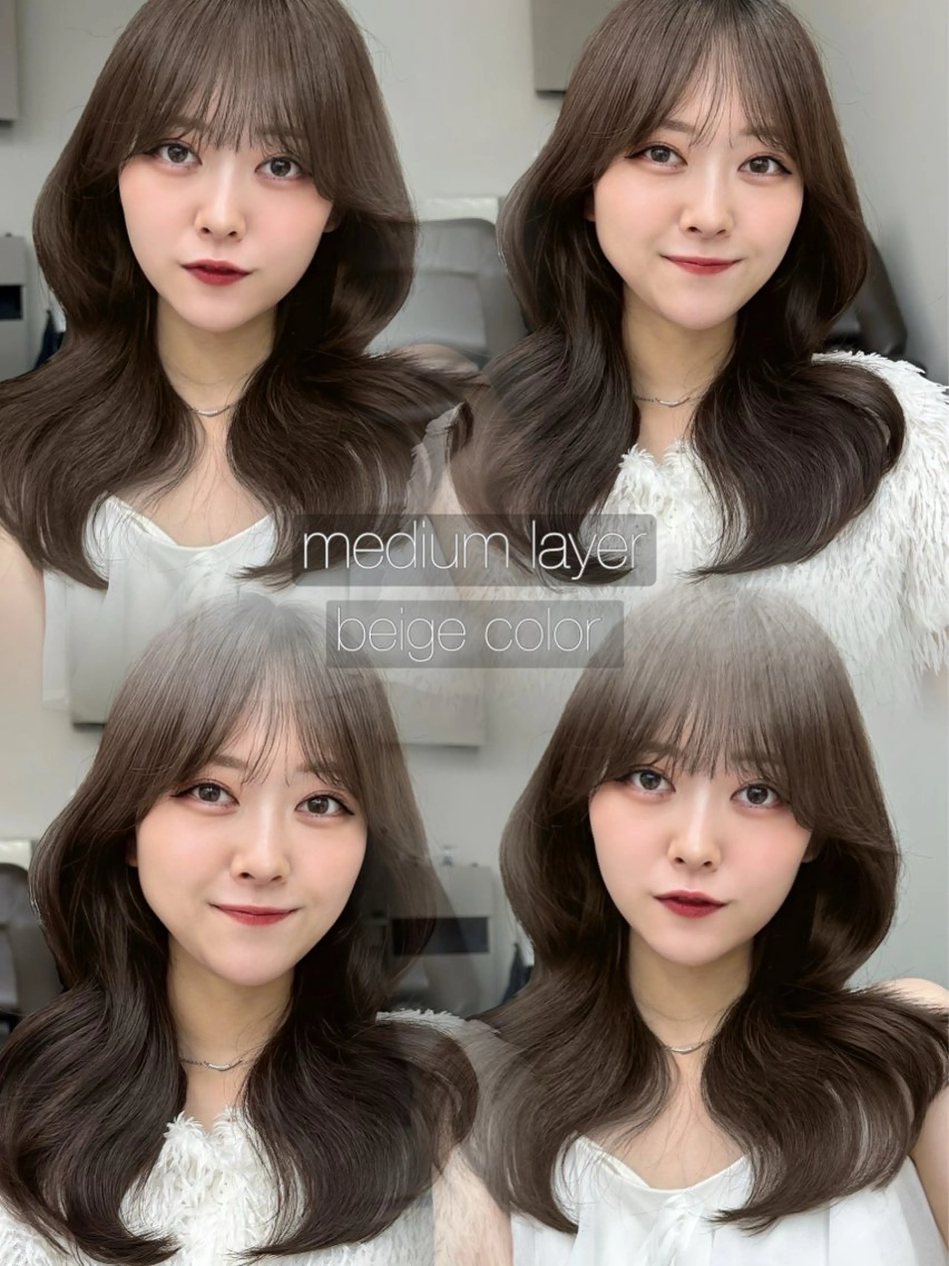 ミディアム カラー ヘアカラー Aura所属・丸山 心 / 艶カラーのヘアスタイル