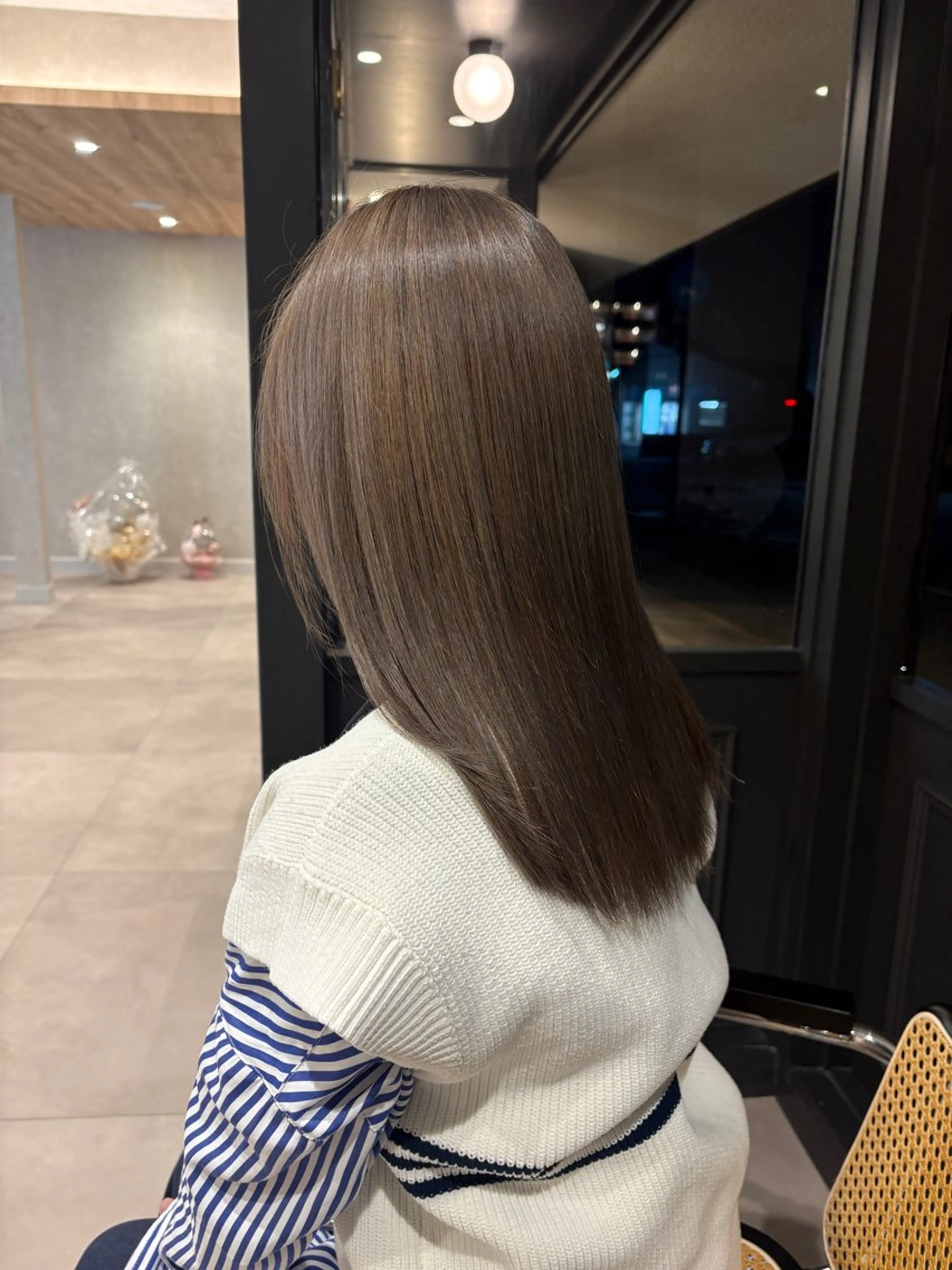 セミロング アッシュ カット ヘアカラー ✨NEW OPEN/ 美髪矯正/山田千里✨のヘアスタイル