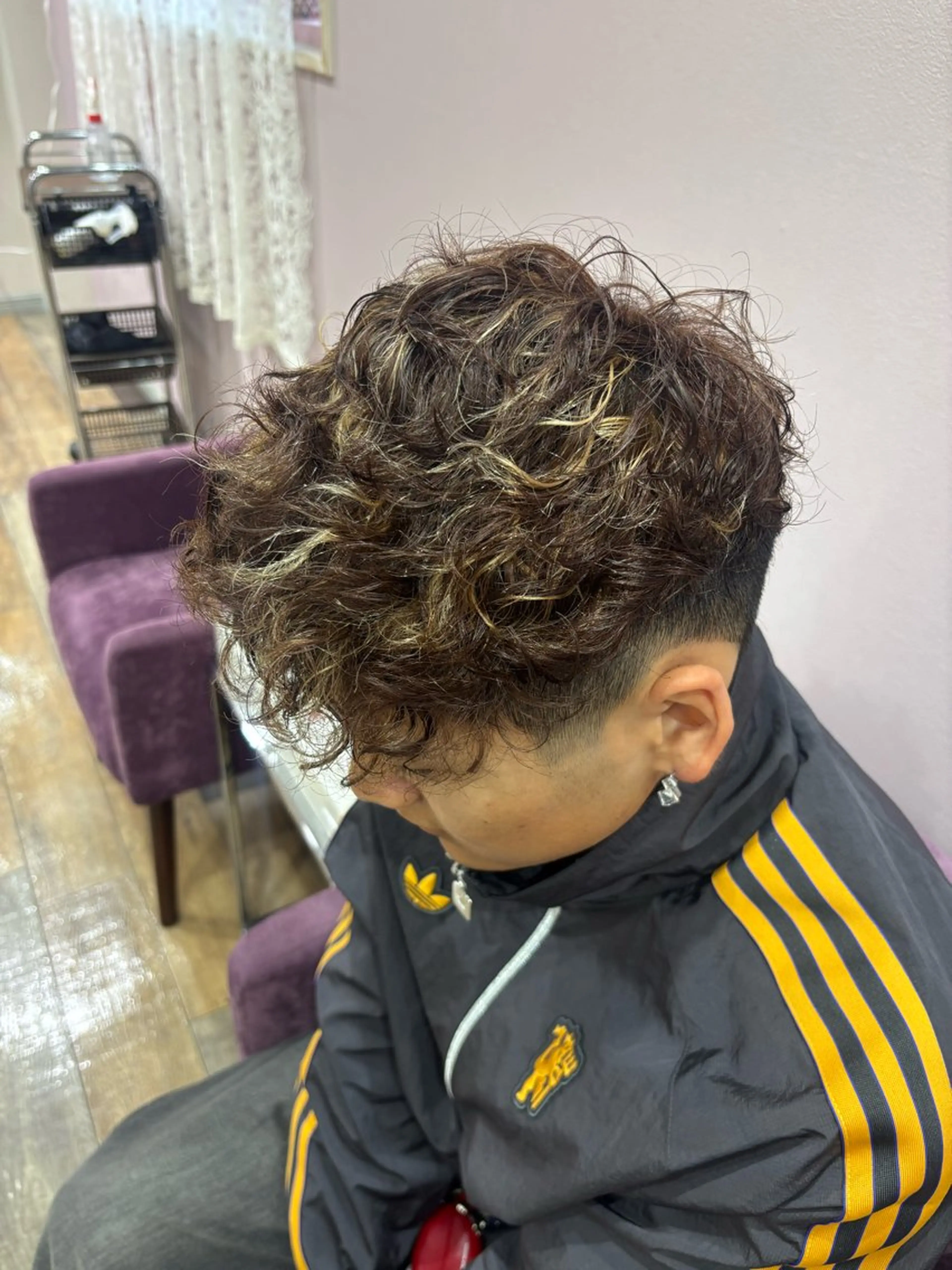 カラー パーマ メンズ 池田 煌翔のヘアスタイル