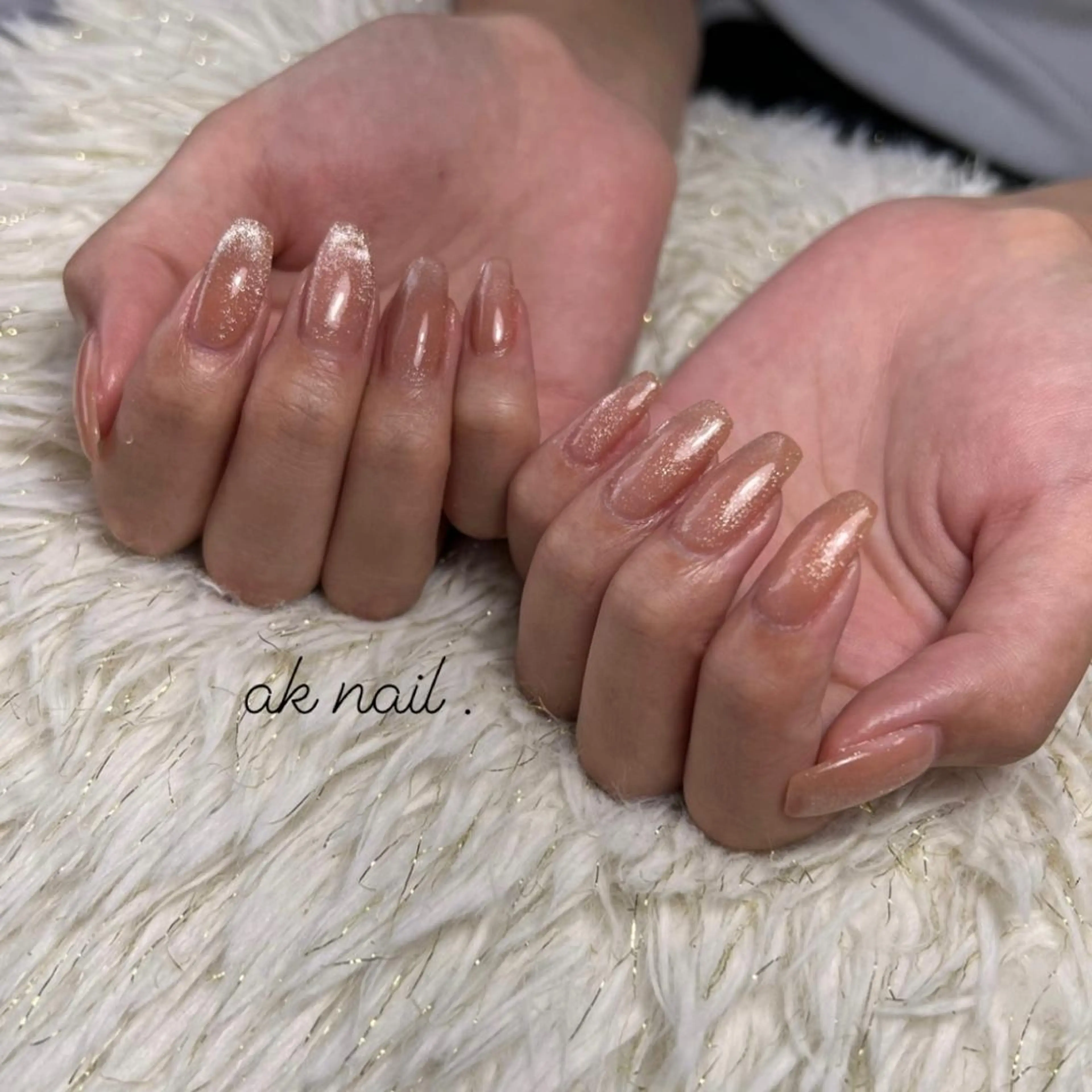 ロング ネイル マグネットネイル ハンドネイル ak nail .のネイルデザイン