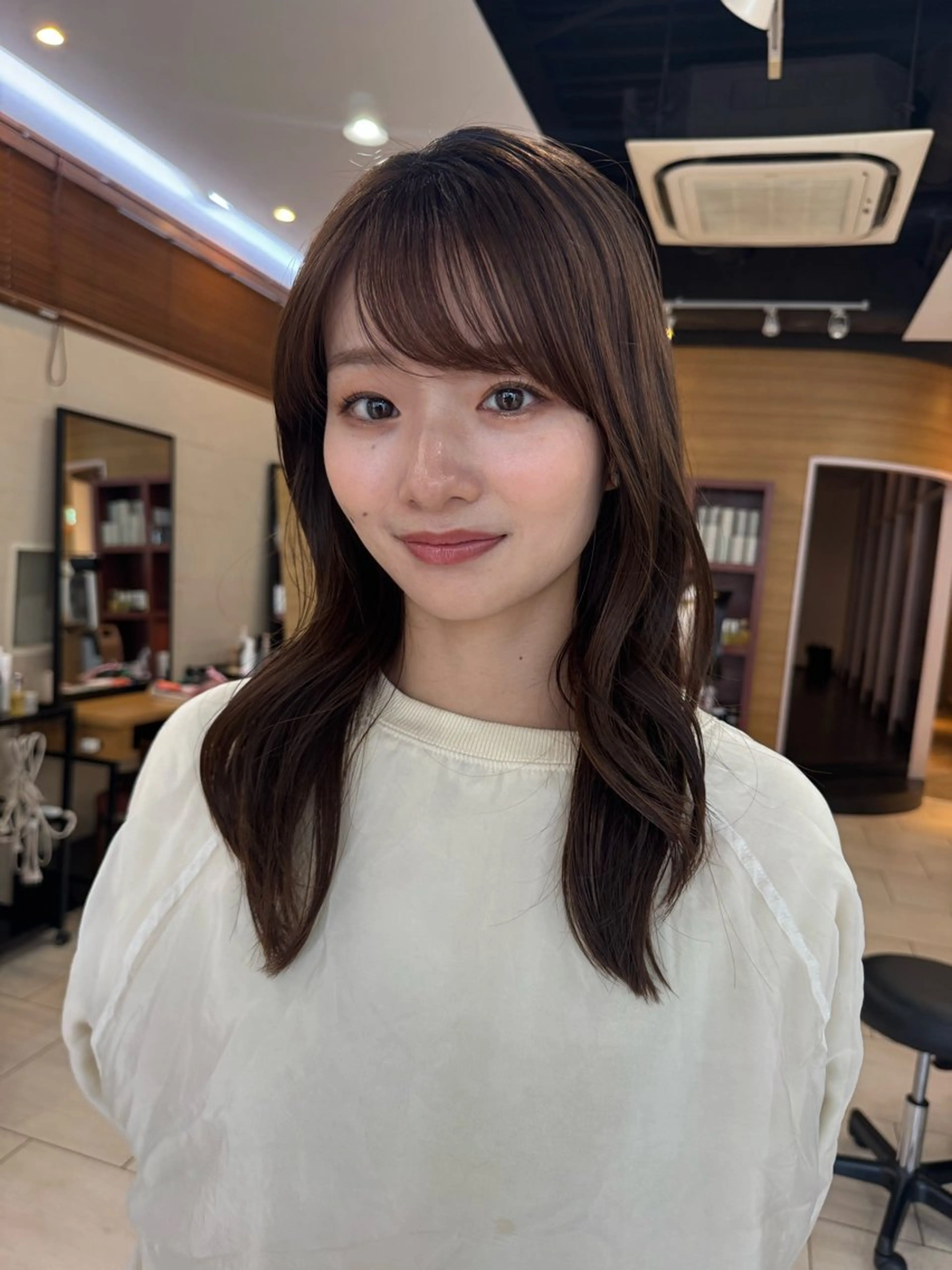 ミディアム カラー カット ヘアカラー トリートメント 透明感カラー/レイ ヤー/Nana🌈のヘアスタイル