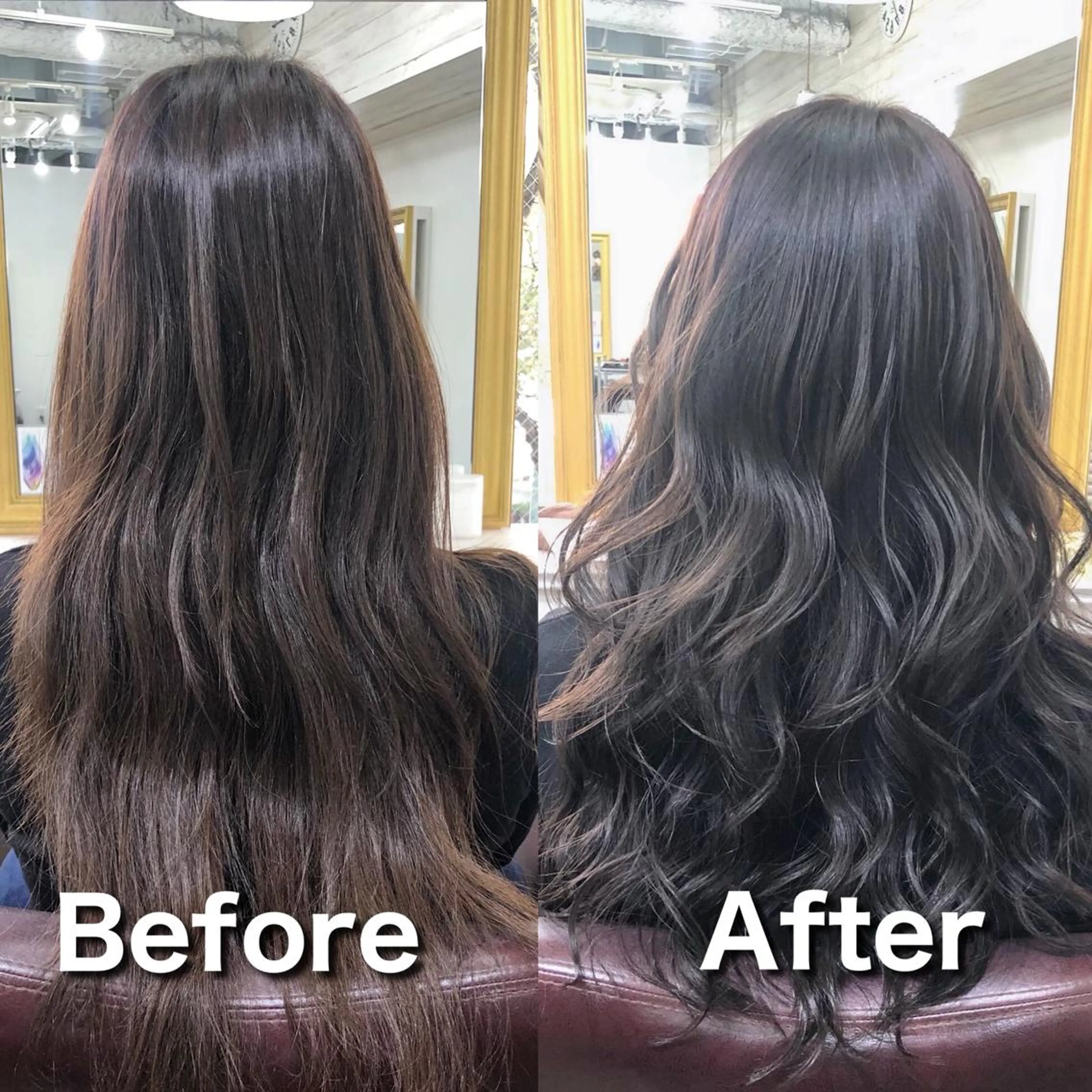 ミディアム カラー アディクシーカラー アッシュ アッシュグレー Soleria 田中慎一のヘアスタイル