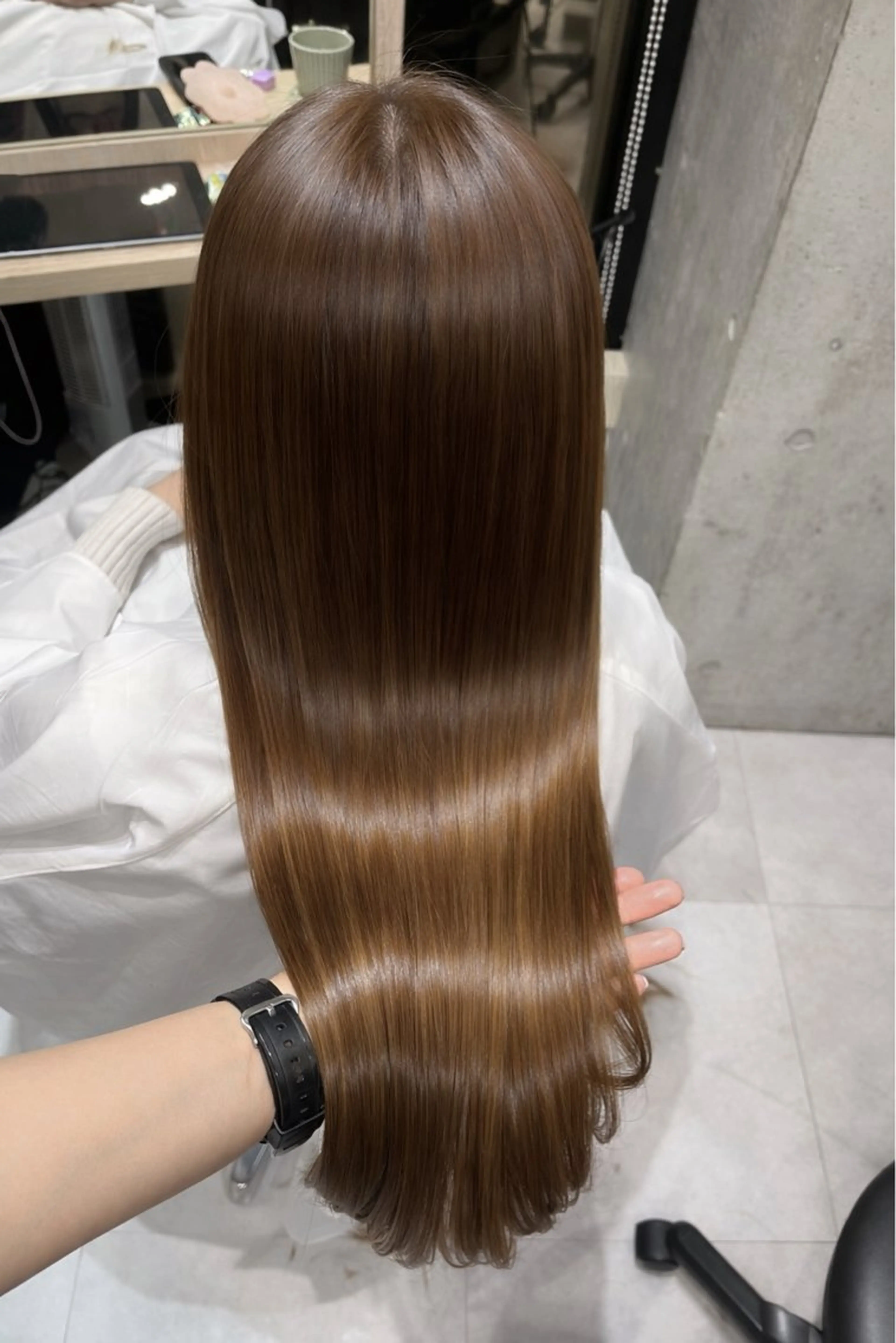 ロング カラー カット ヘアカラー トリートメント ブリーチなし 暖色カラー/井上あいのヘアスタイル