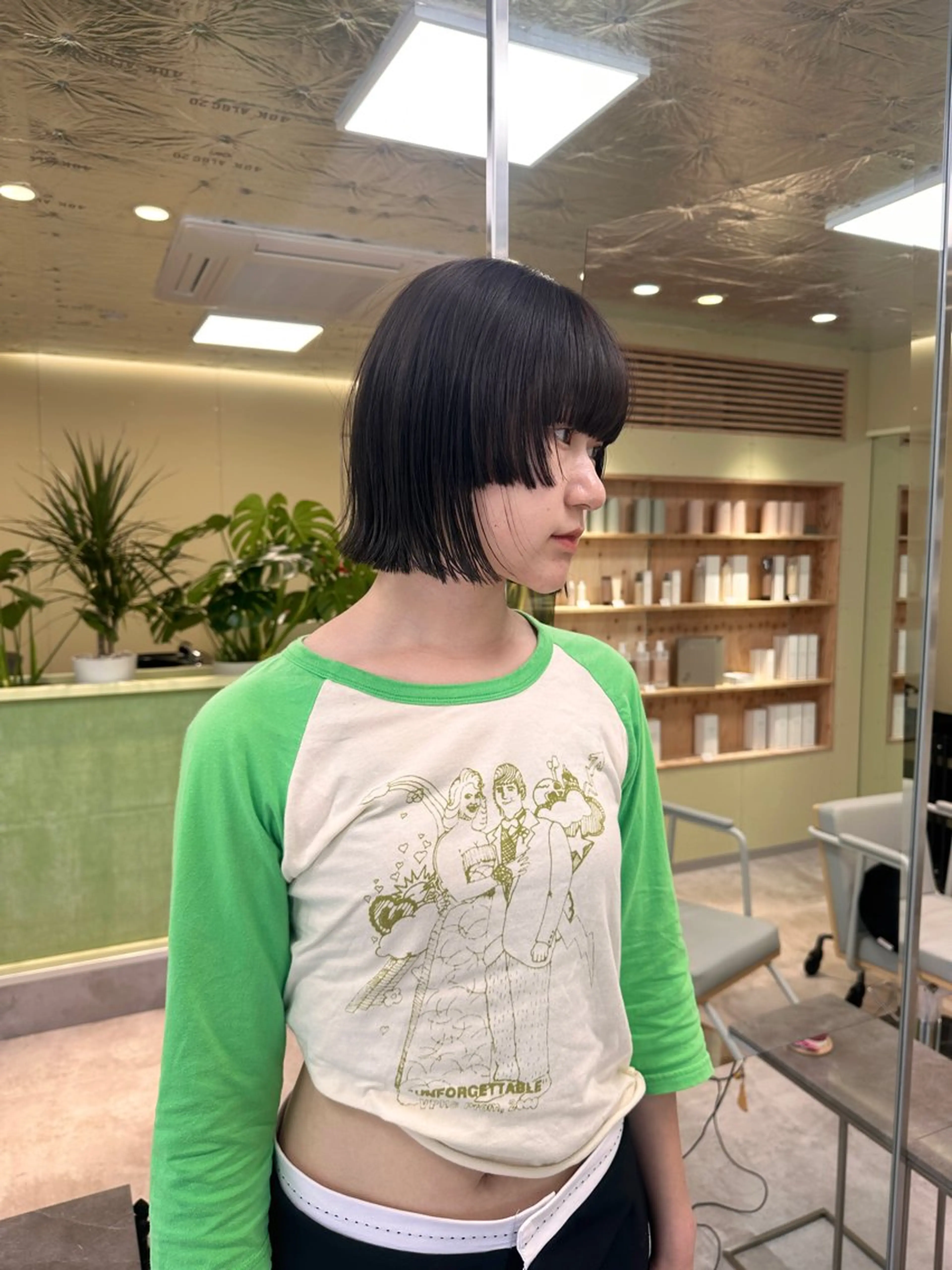 ショート カット ヘアカラー ボブ/ぱつっとボブ/ 谷口 海星のヘアスタイル