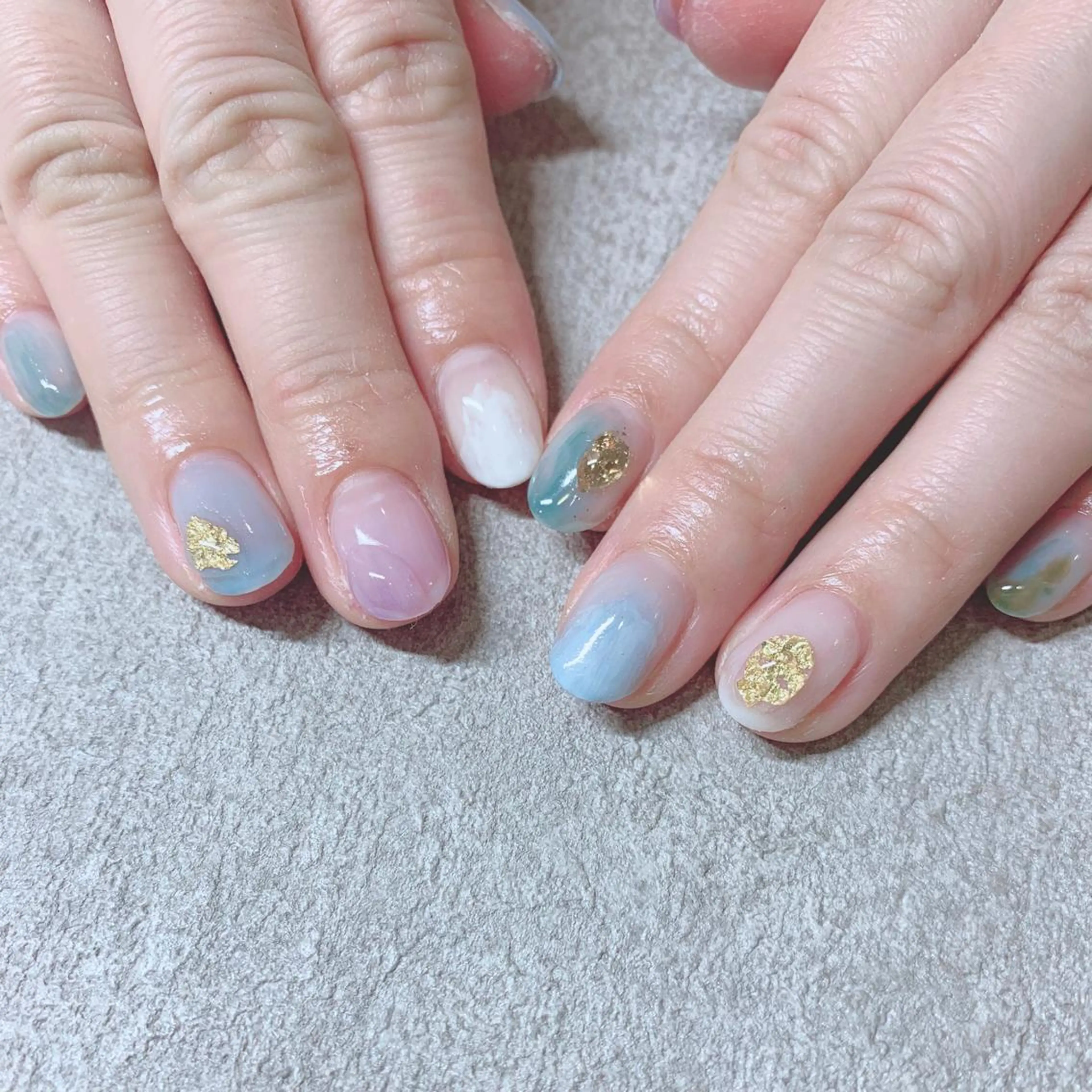 カラー ネイル ハンドネイル Cozy_ ilumのネイルデザイン