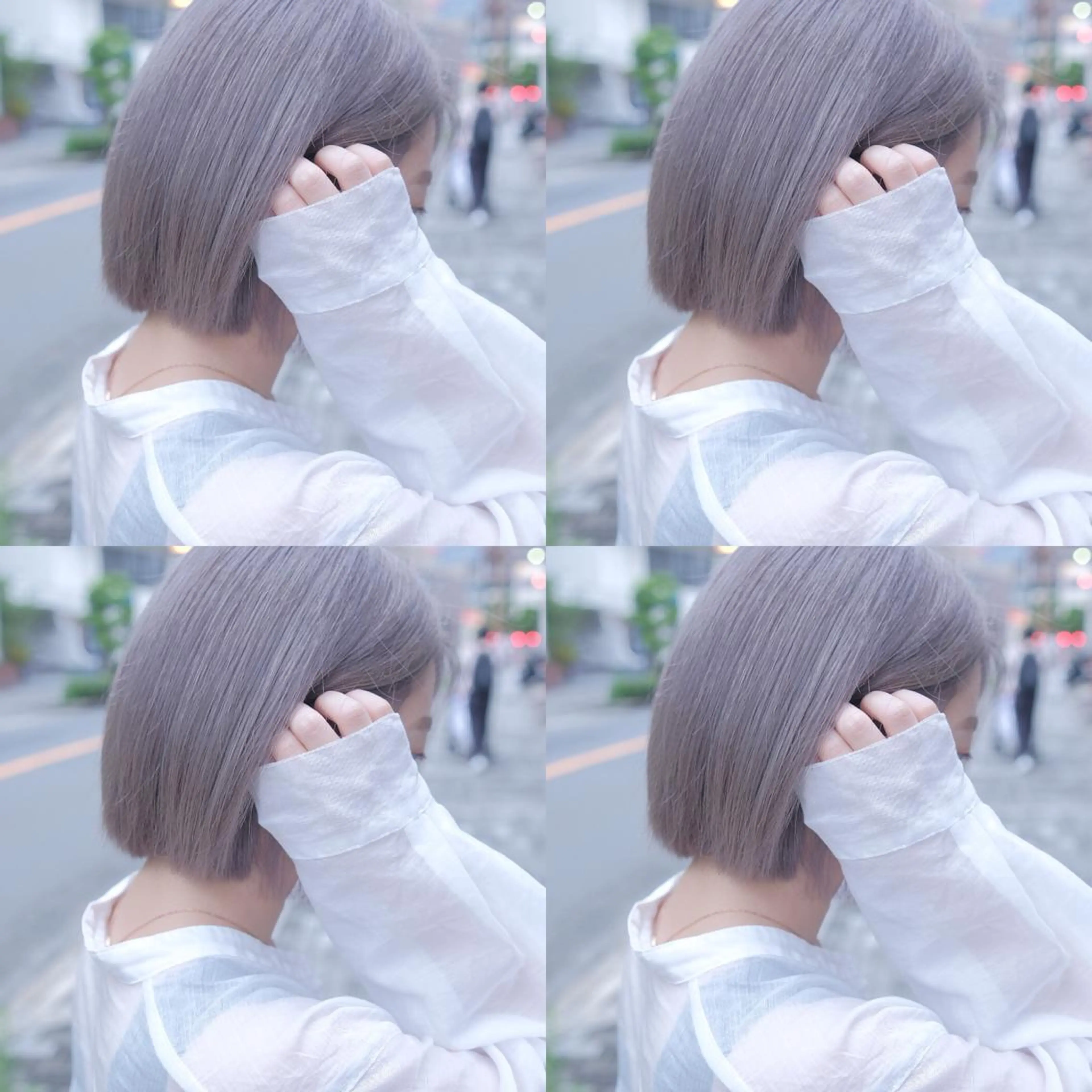 ミディアム カラー ヘアアレンジ ヘアカラー トリートメント 竹内啓太 ボブのヘアスタイル