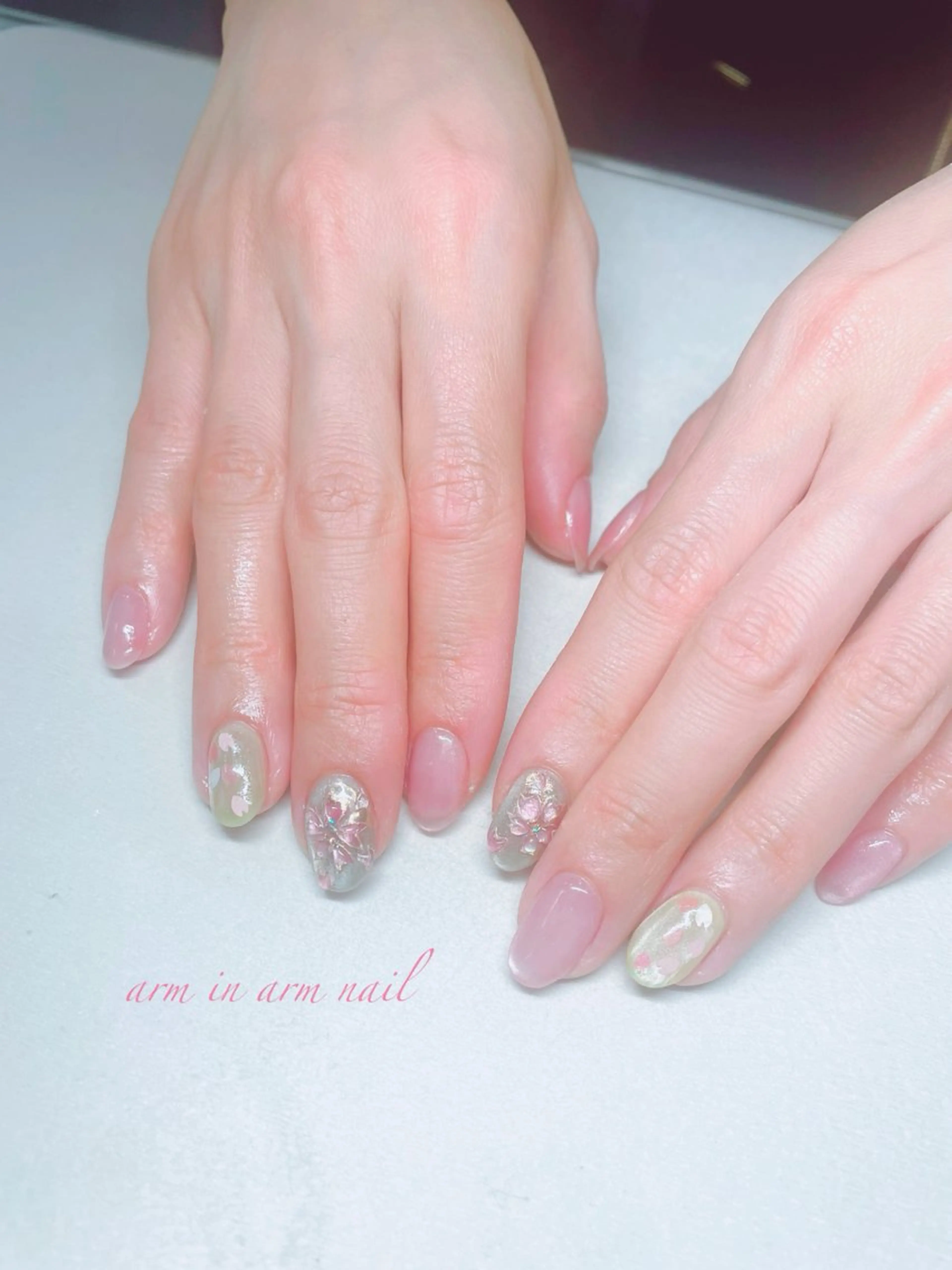 ネイル arm in arm ︎✿Yamamotoのマツエク・マツパデザイン