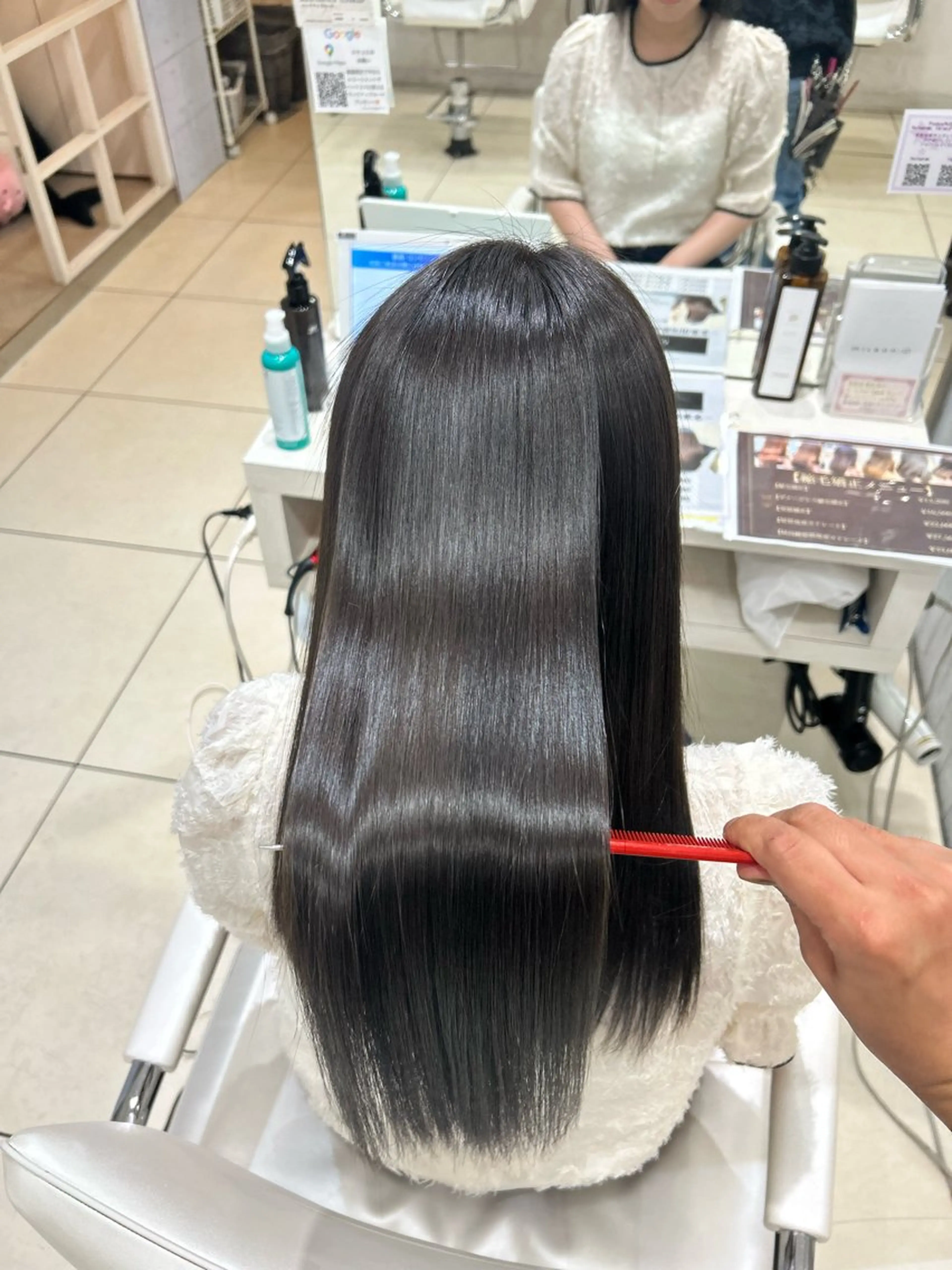 ロング カット 縮毛矯正 【髪質改善カラー】 瀧田嵐士🇰🇷のヘアスタイル