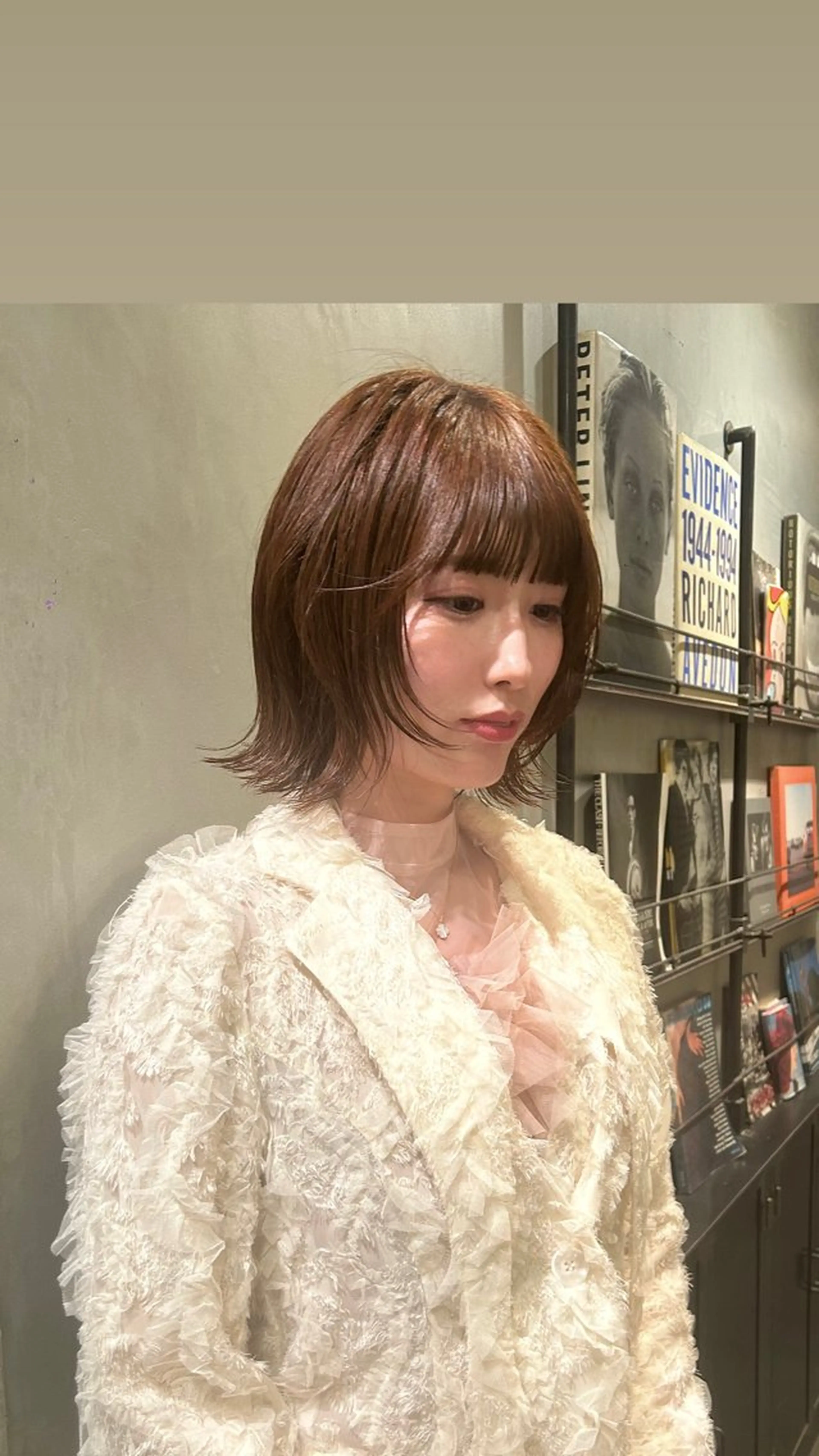 ミディアム カラー カット ヘアカラー タナカ カナ🫧のヘアスタイル