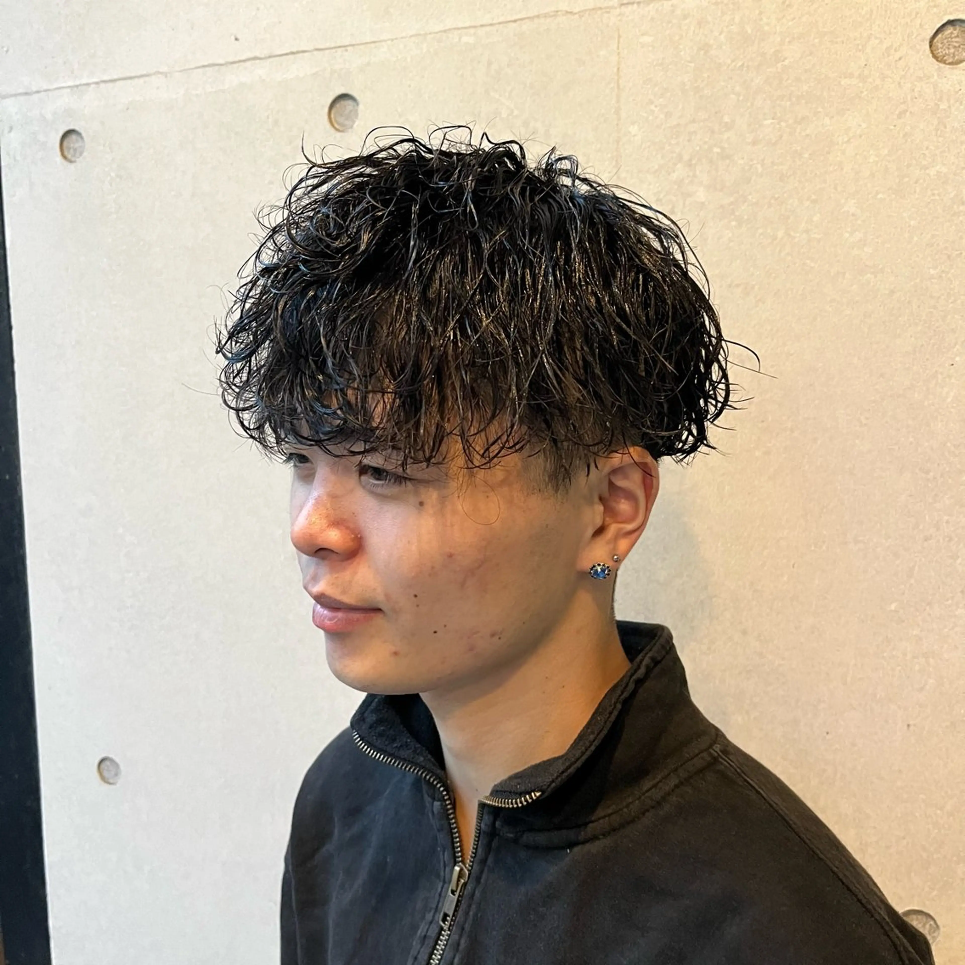 ショート カラー パーマ メンズ特化 美容師かずまのヘアスタイル