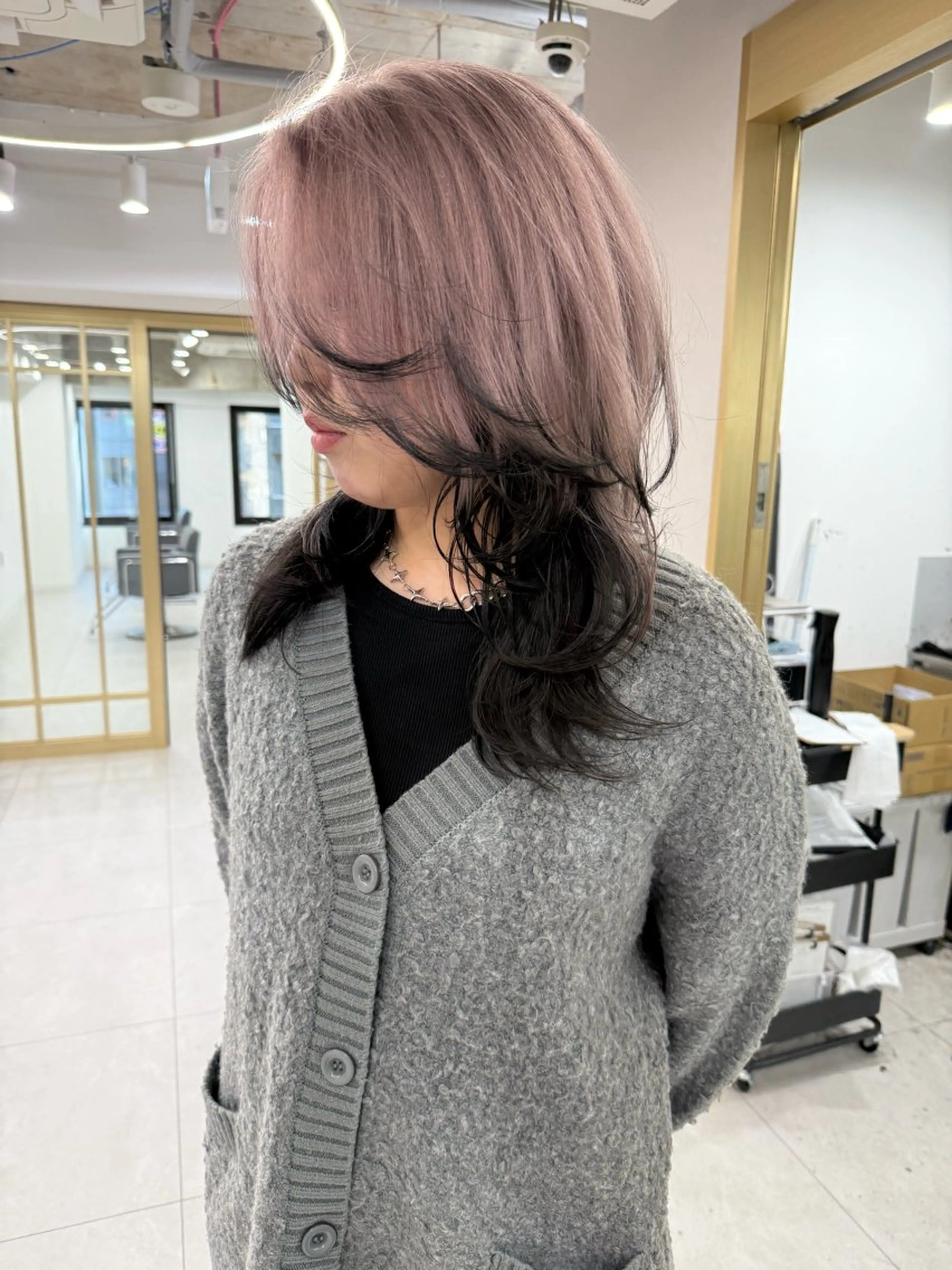 セミロング ヘアカラー COCO/ブリーチ エクステ/ハイトーンのヘアスタイル