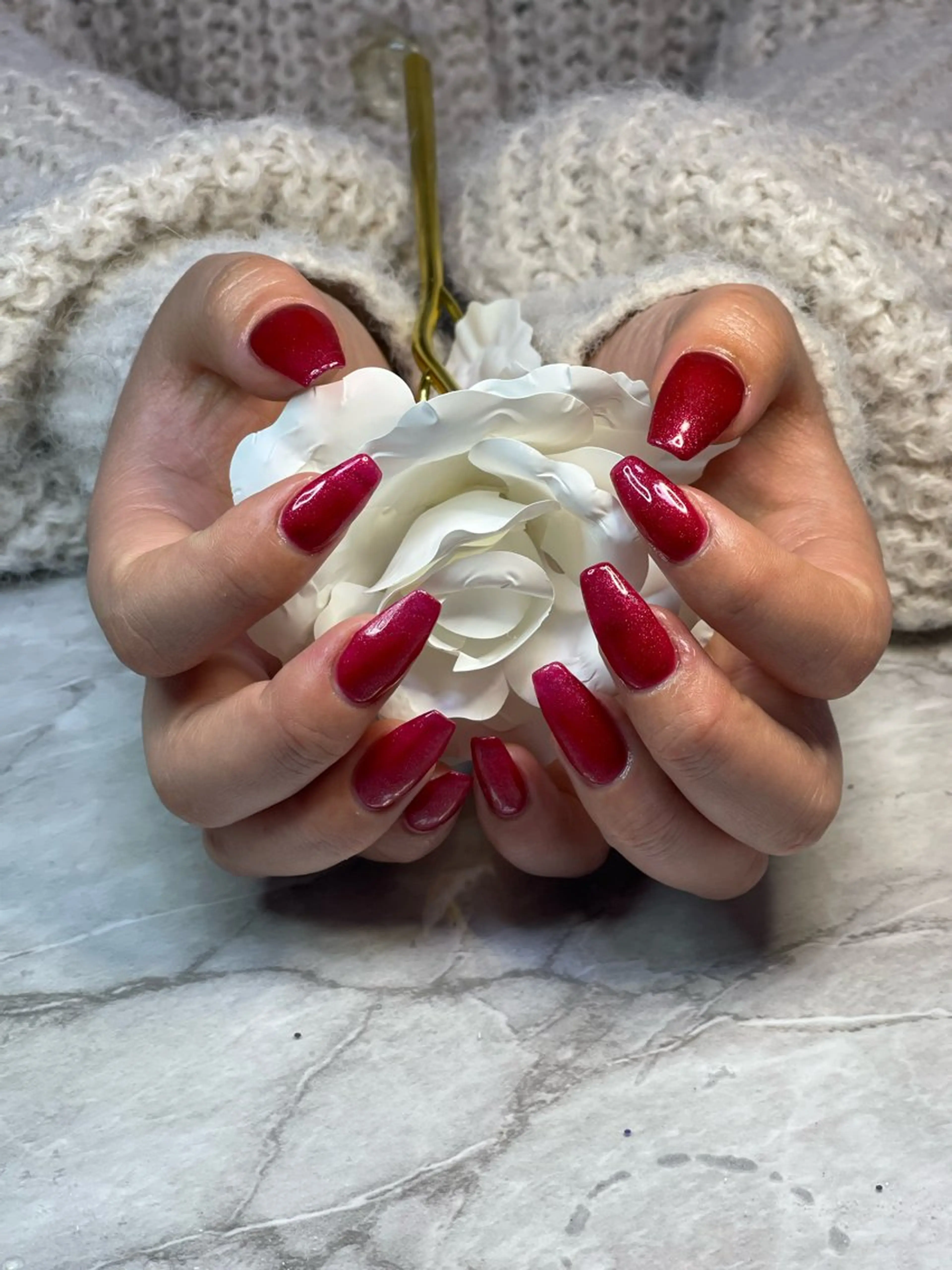 ネイル 長さ出し ワンカラーネイル RUARI RISAのネイルデザイン