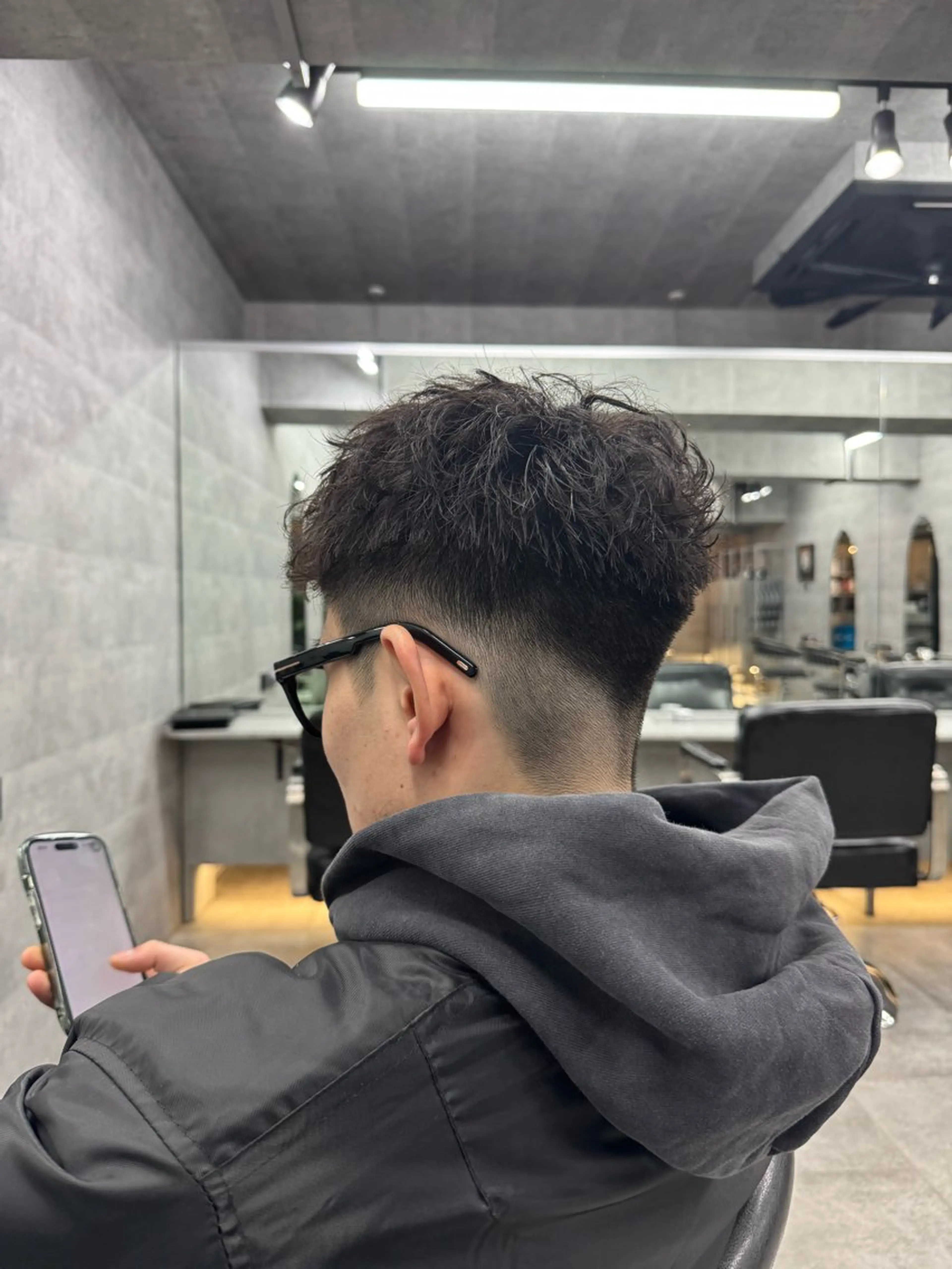 ショート パーマ メンズ カット パーマ You/透明感カラー レイヤーカット/ボブのヘアスタイル