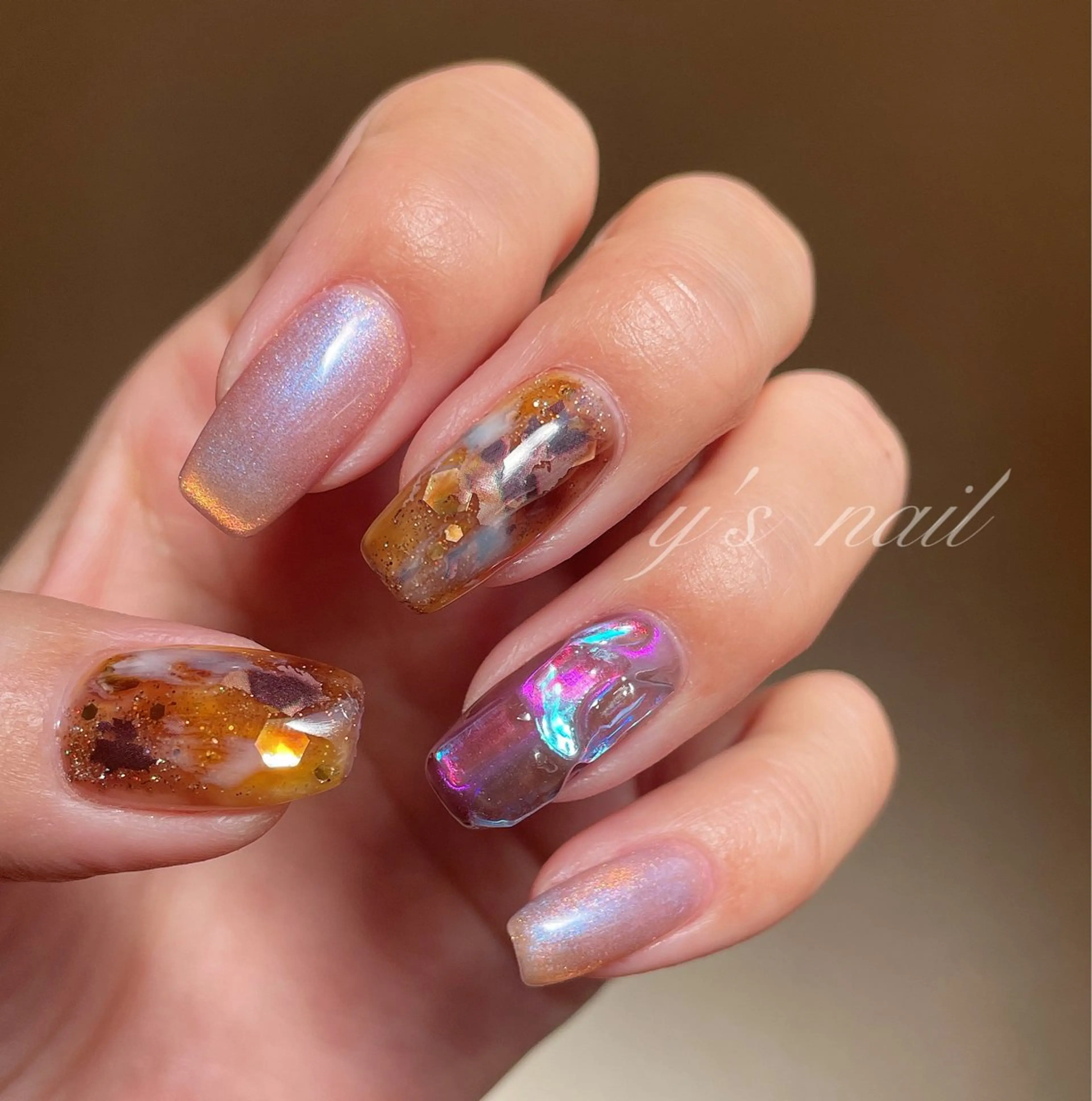 ネイル マグネットネイル ハンドネイル y’s nail ✧ゆきのネイルデザイン