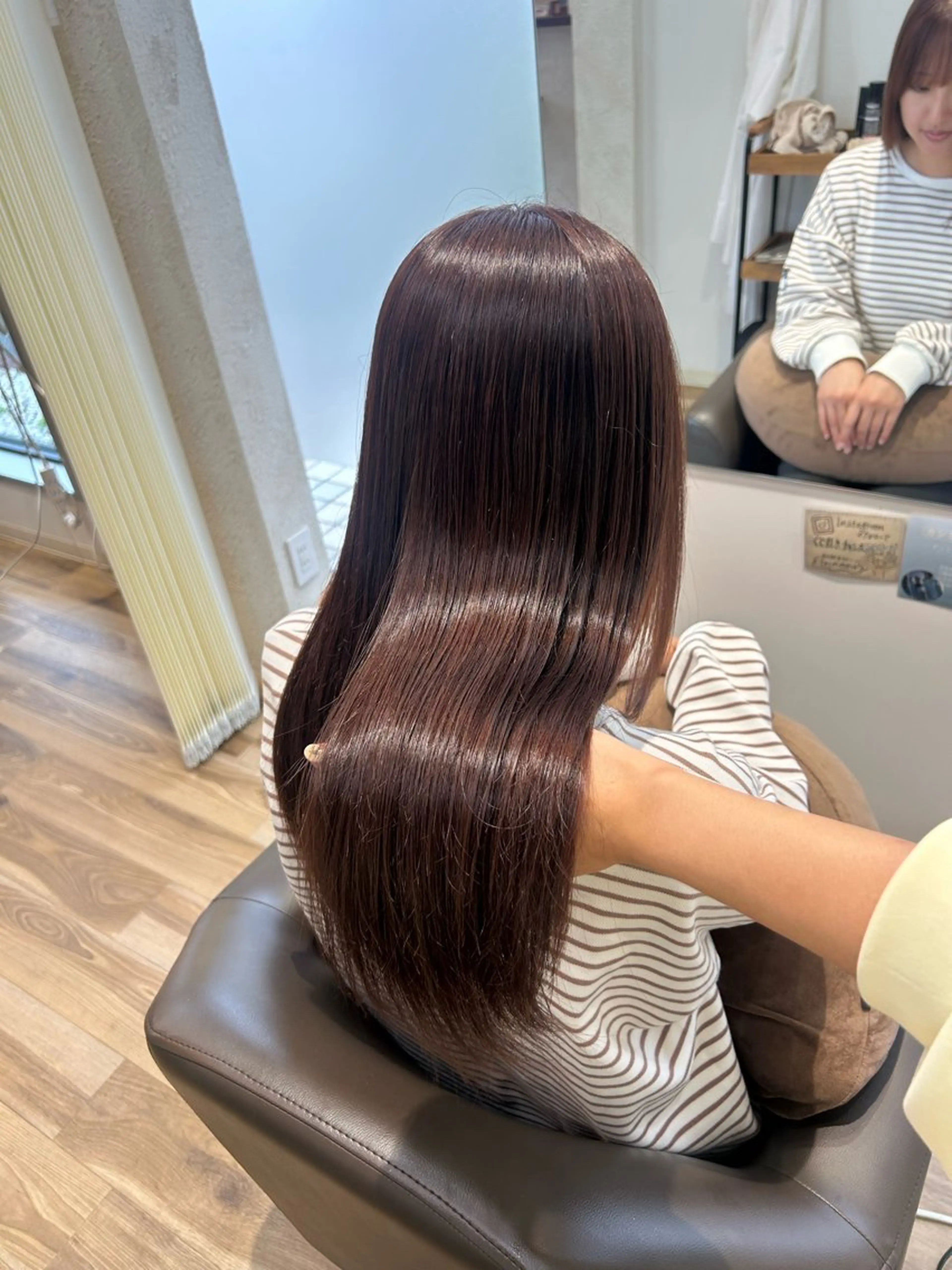 ロング カラー ブラウンカラー カット ヘアカラー Hanon 美桜のヘアスタイル