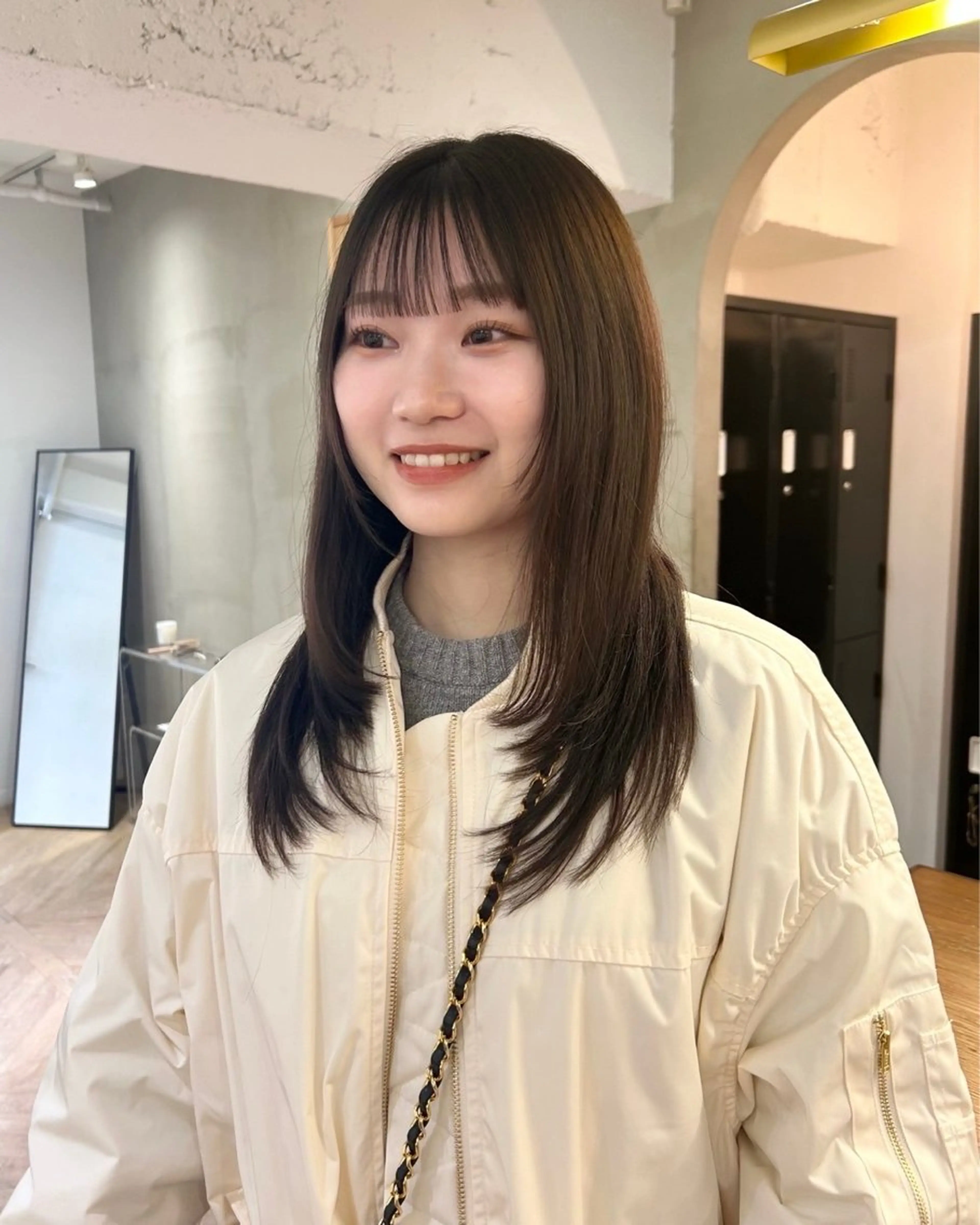 セミロング カット ヘアカラー トリートメント レイヤーカット/暖色 カラー/mao🎀のヘアスタイル