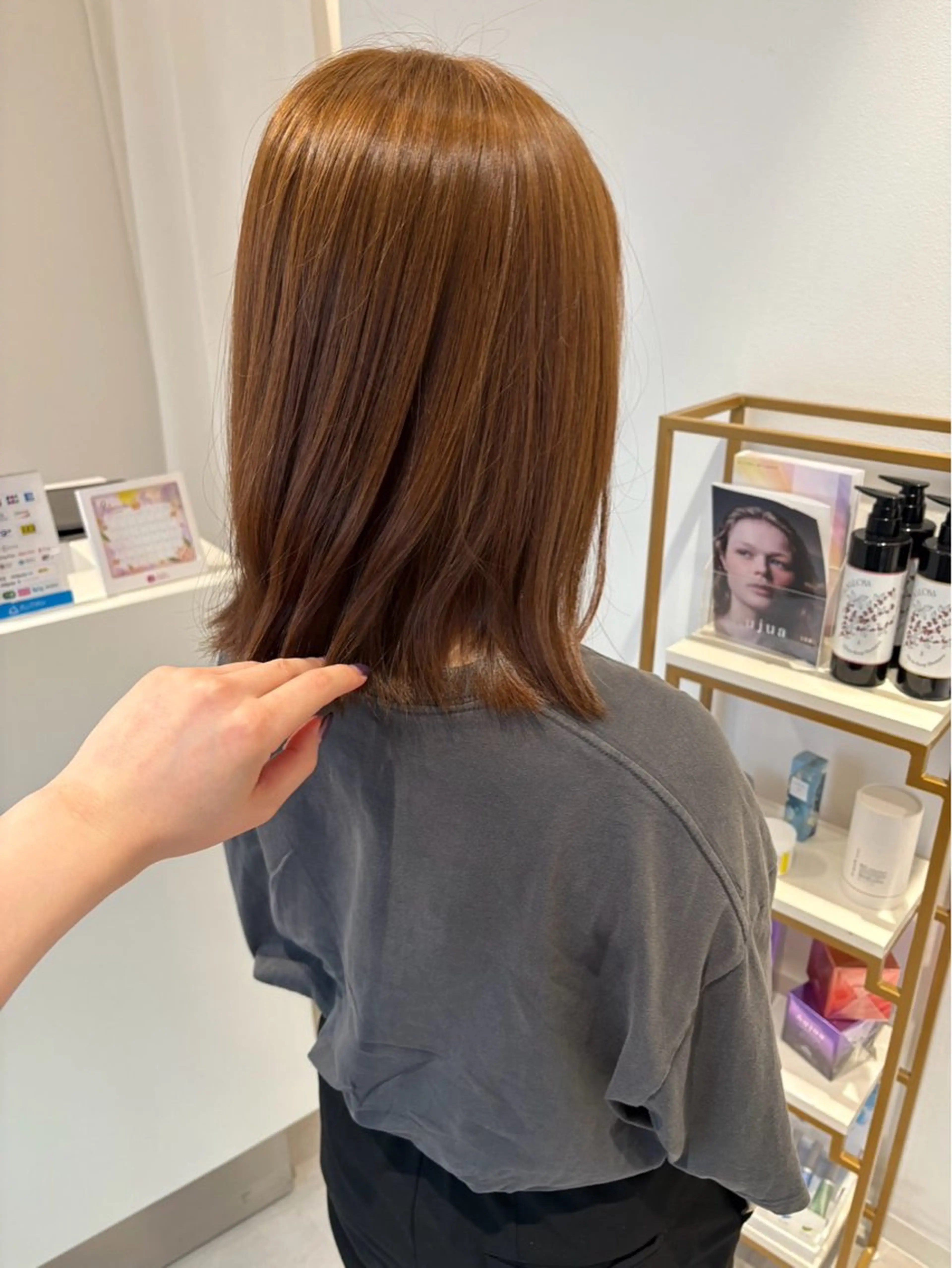 ミディアム ヘアカラー ハイトーン/福井 🦖/服部じんのヘアスタイル