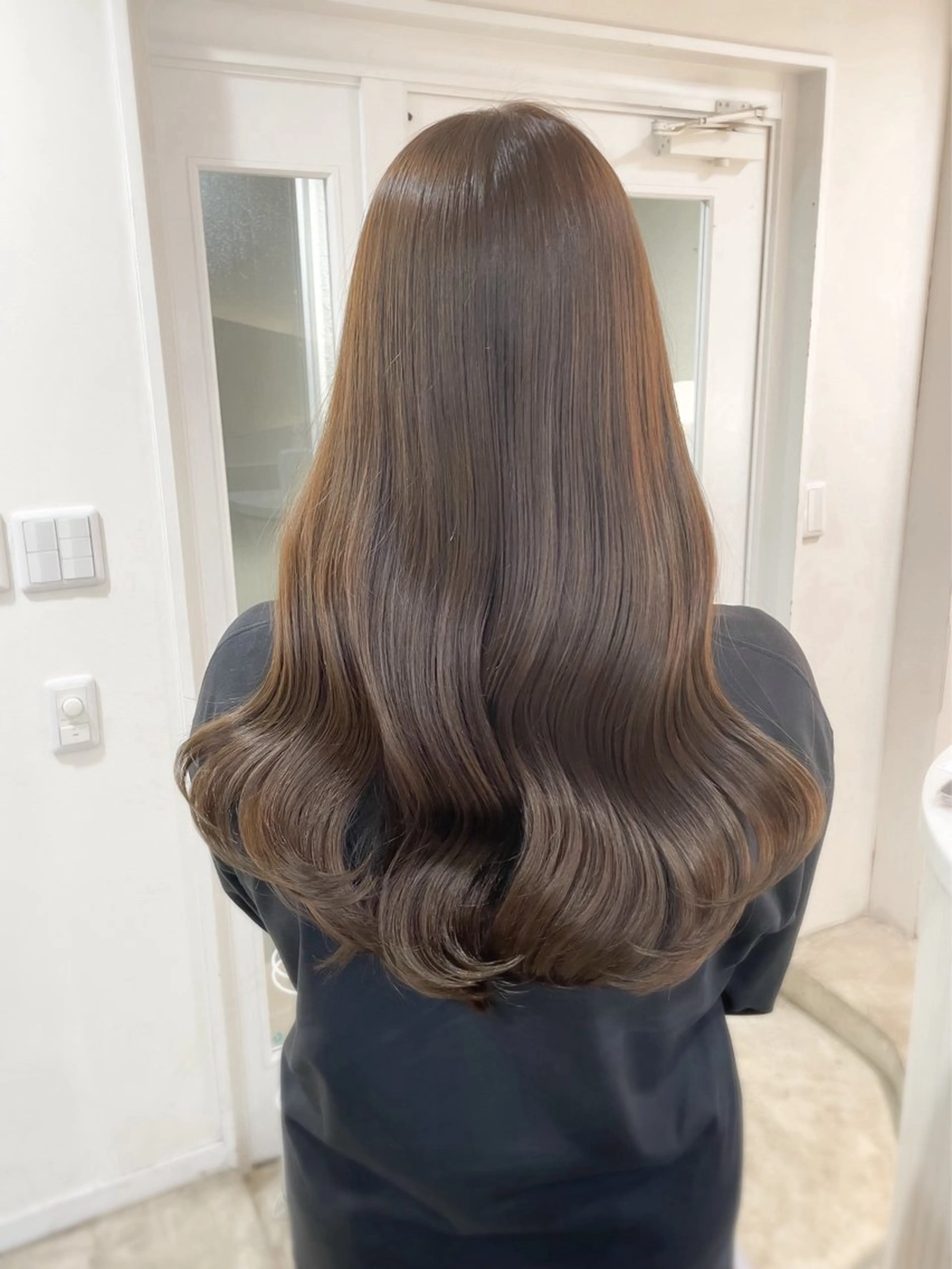 ミディアム カラー カット ヘアカラー ミディアム/顔周り/ ベージュ🌼mayuのヘアスタイル