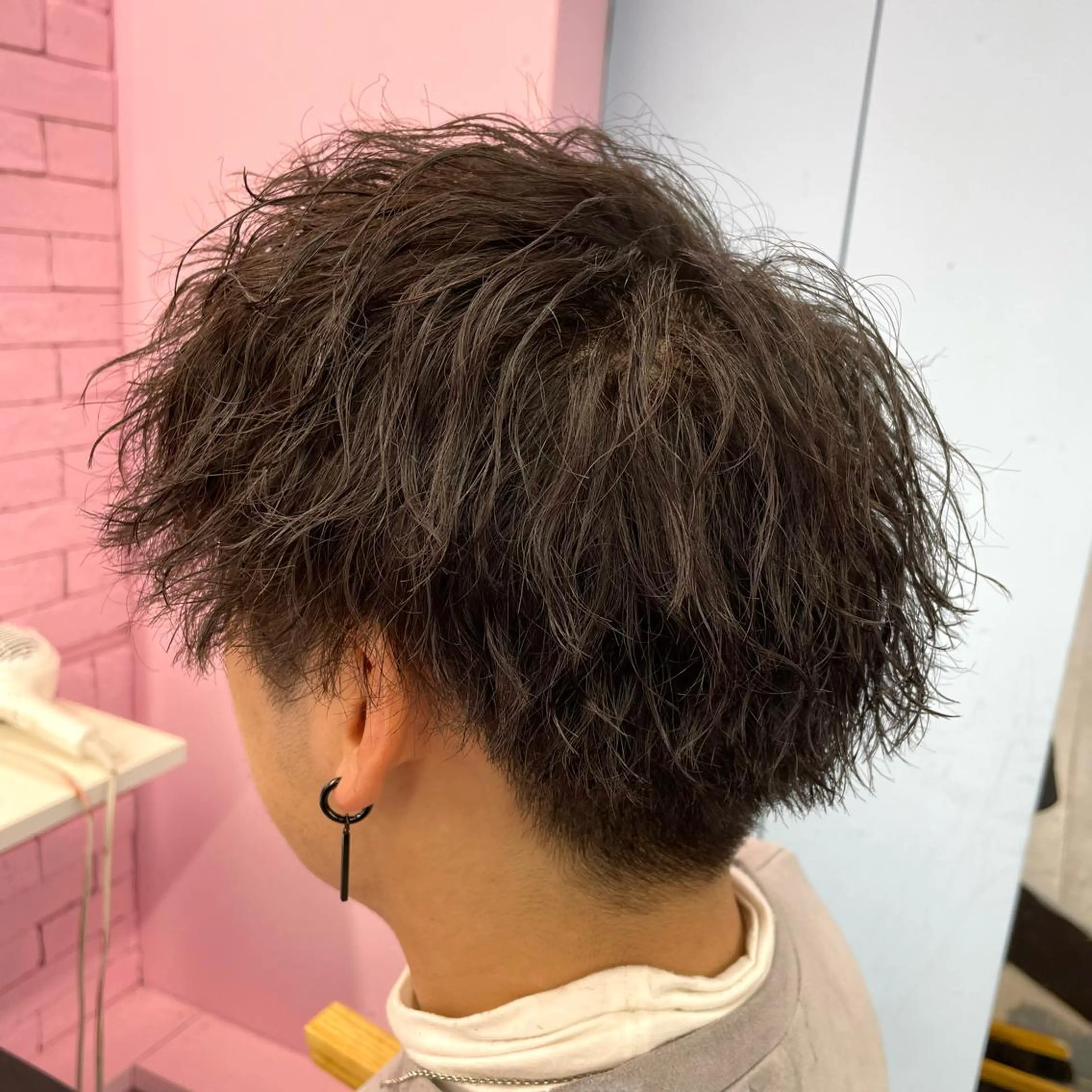 パーマ メンズ カット ヘアカラー メンズ特化/パーマ/ ブリーチ/福島 千颯のヘアスタイル