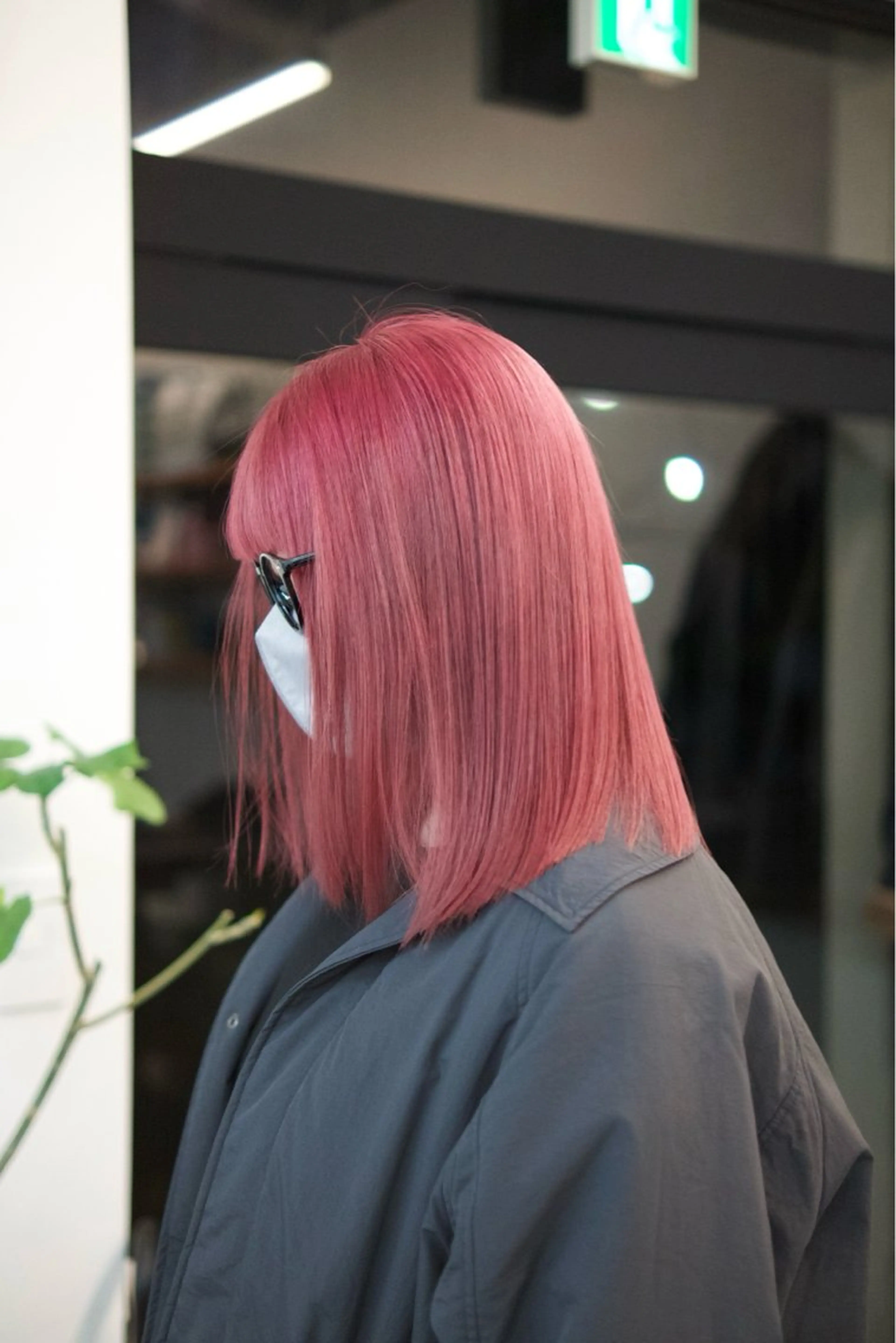 ミディアム カット ヘアカラー トリートメント ハッシュカット /レイヤー/大阪中津のヘアスタイル