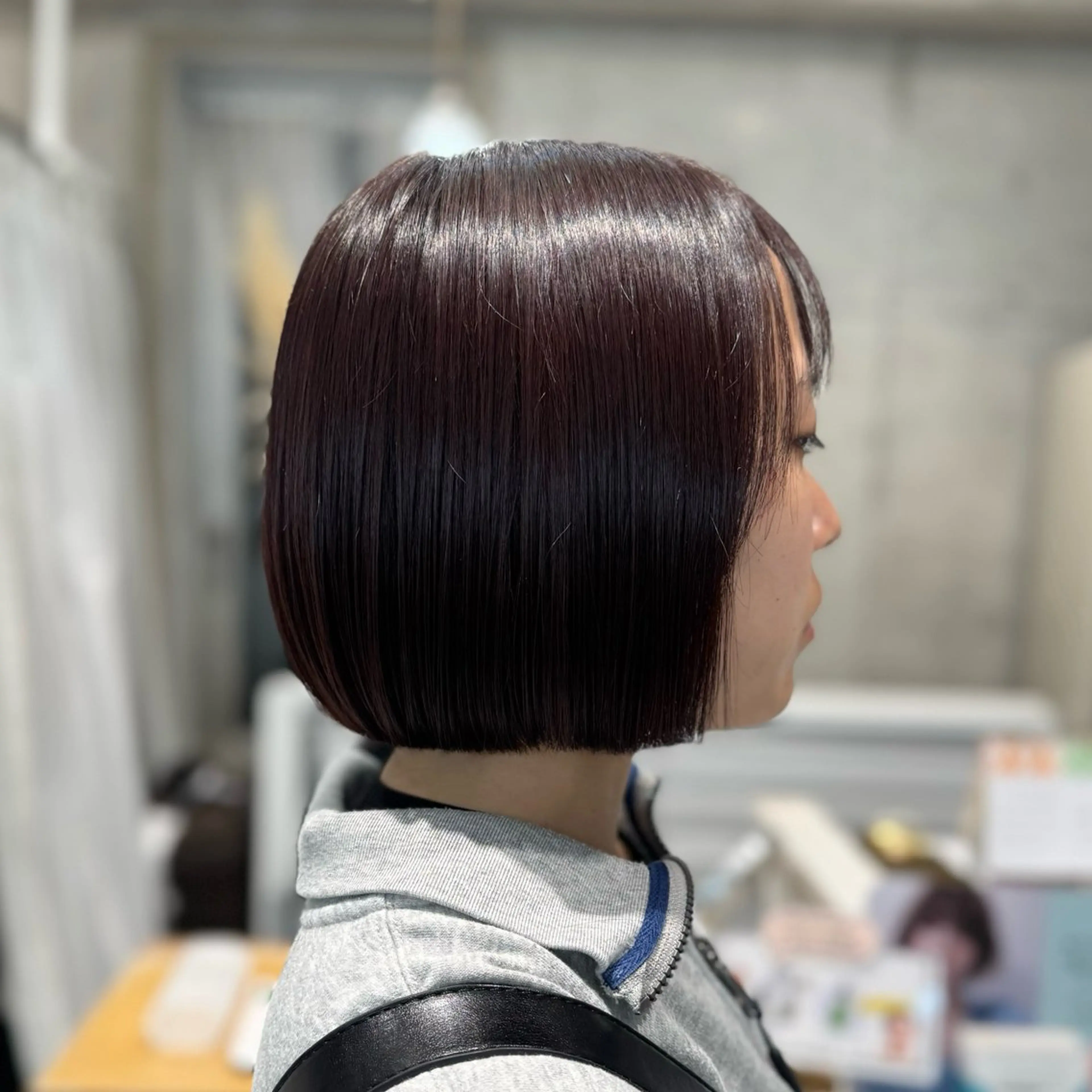 ショート カラー ボルドーカラー ボブ カット ヘアカラー トリートメント 田島拓海 ボブカットのヘアスタイル