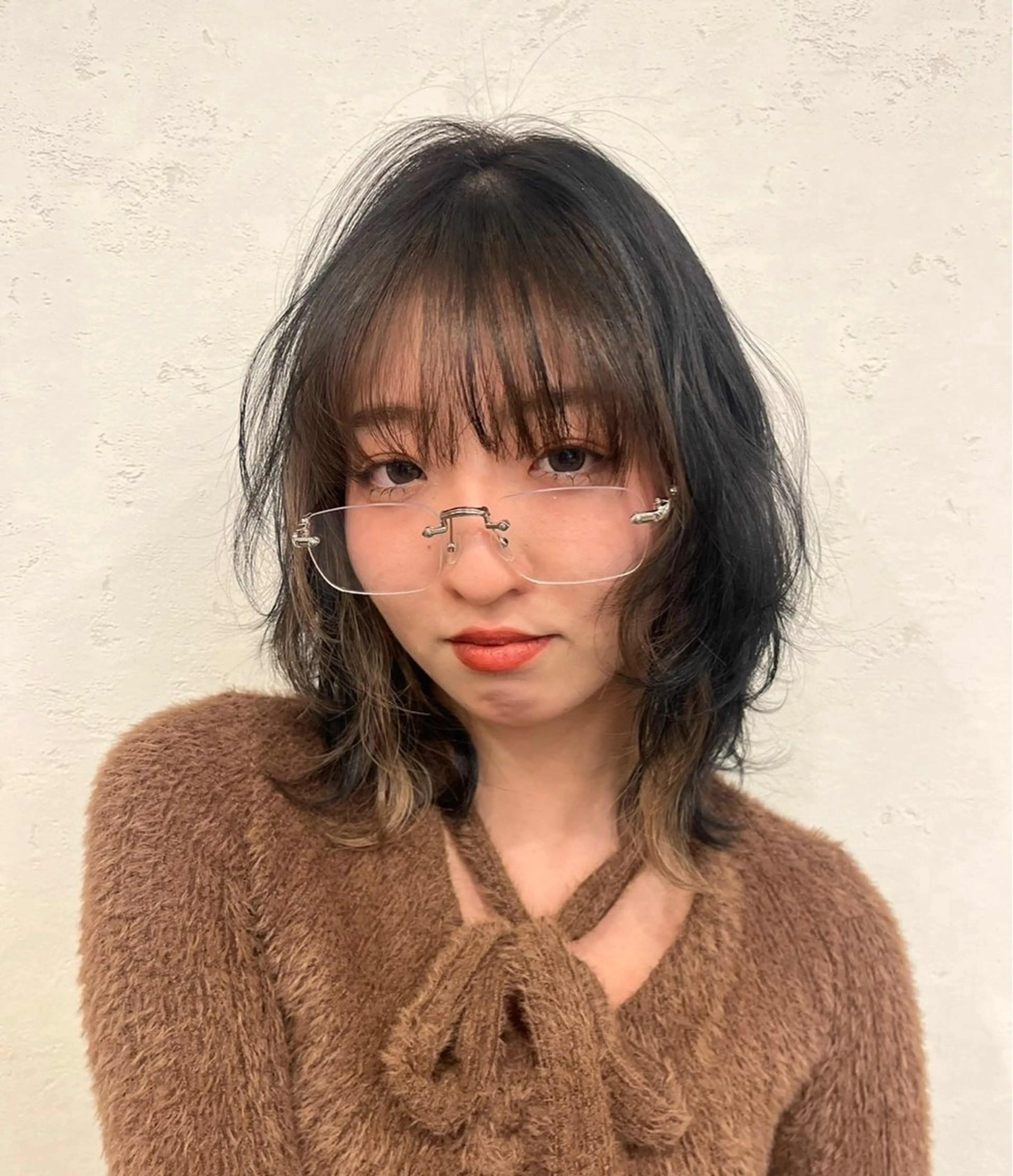 ミディアム カラー ミディアムパーマ レイヤーカット 🩷愛咲🩷レイヤー /透明感カラーのヘアスタイル