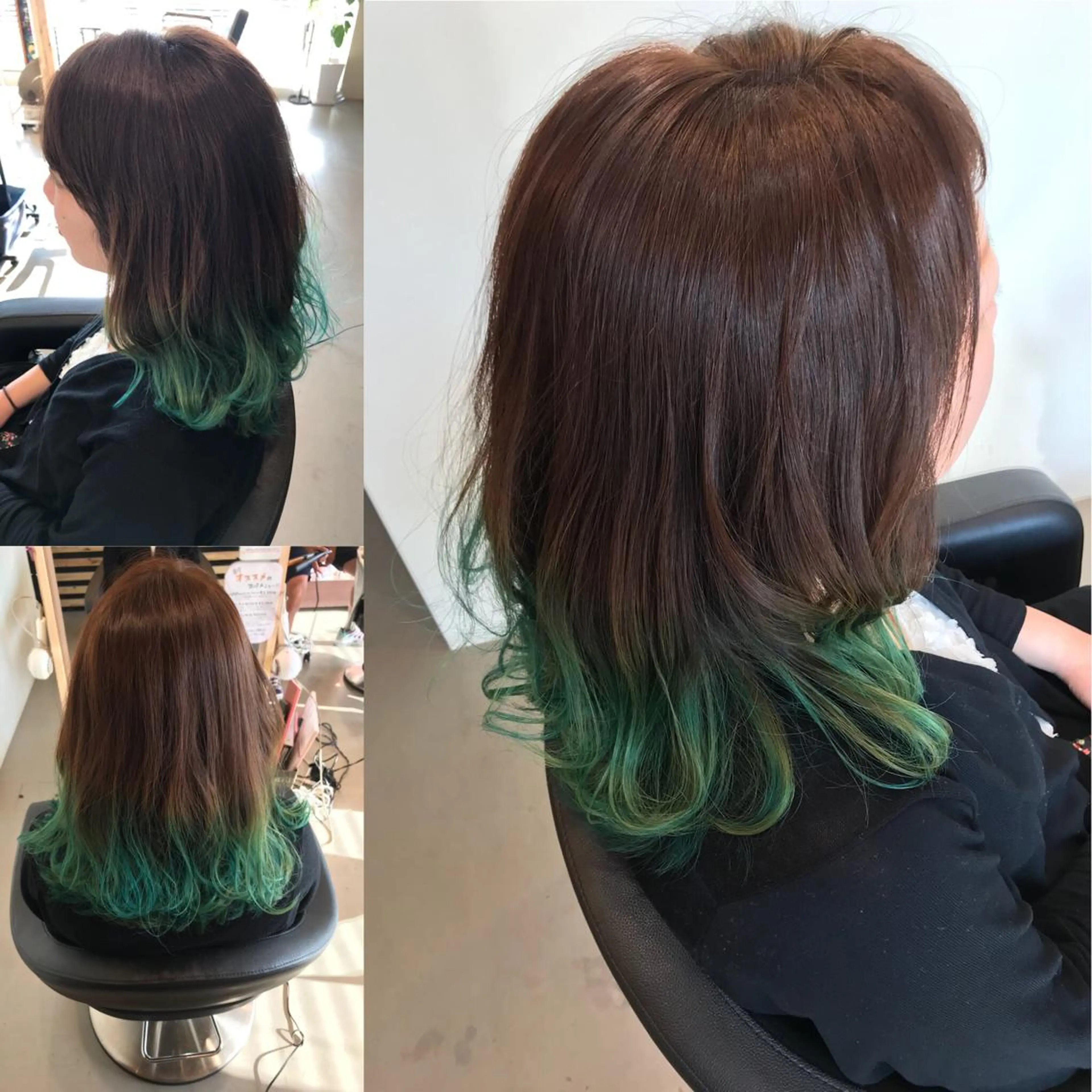 ミディアム カラー ブリーチ グラデーションカラー ヘアカラー 大久保 隆蔵のヘアスタイル