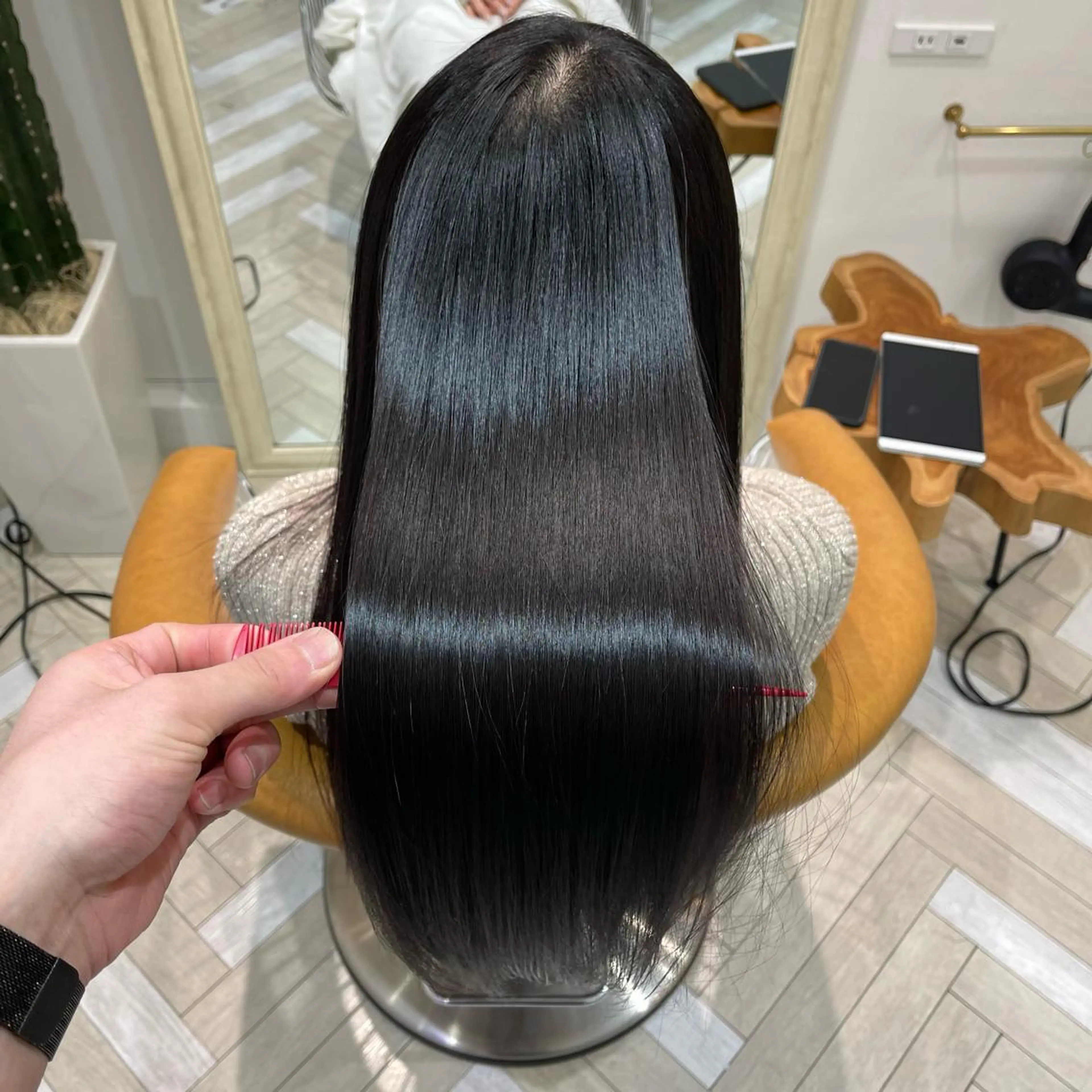 セミロング カラー カット トリートメント 新宿/髪質改善/ボブ 韓国レイヤー大重聖斗のヘアスタイル