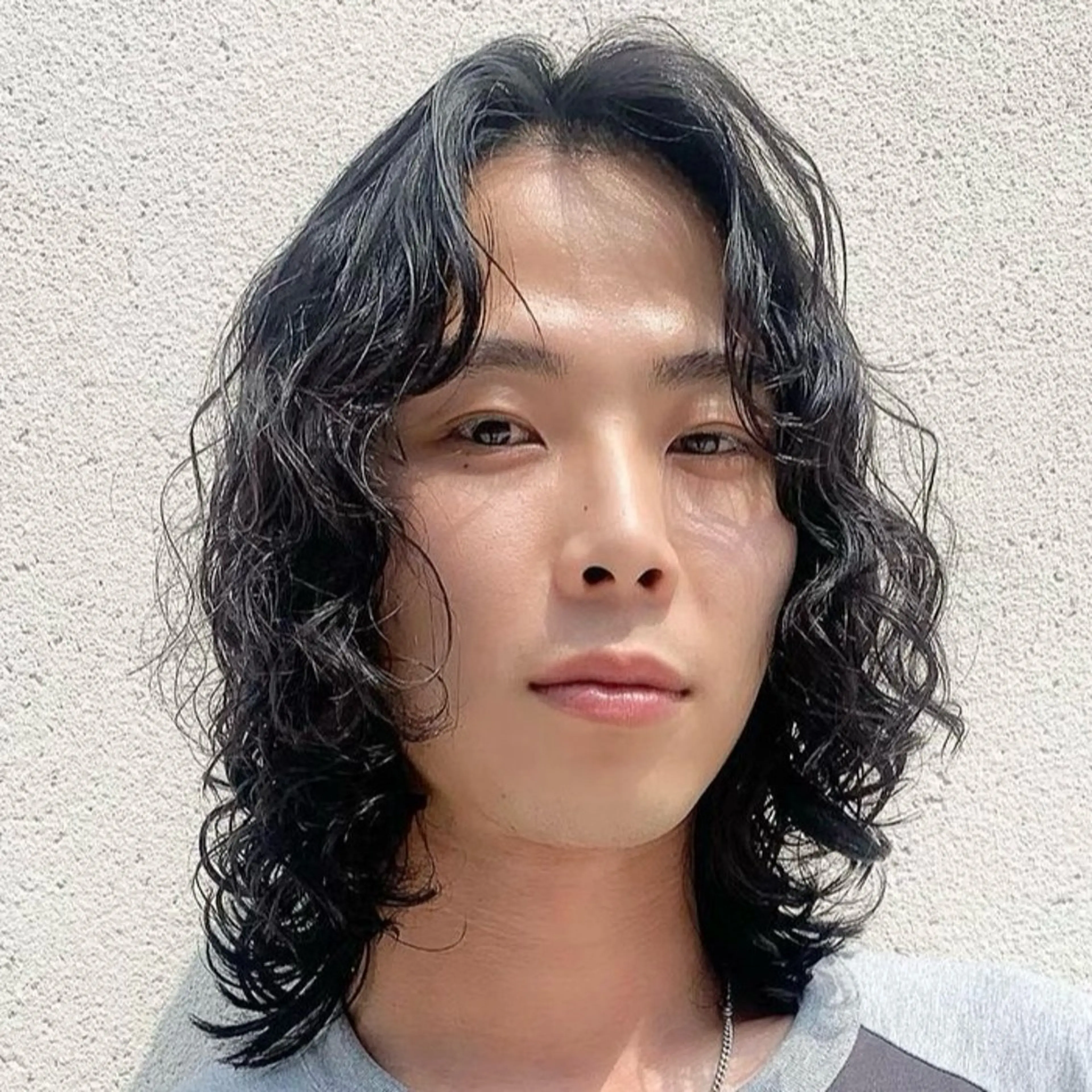 ロング パーマ ヘアアレンジ メンズ カット パーマ fifth 石川 凪のヘアスタイル