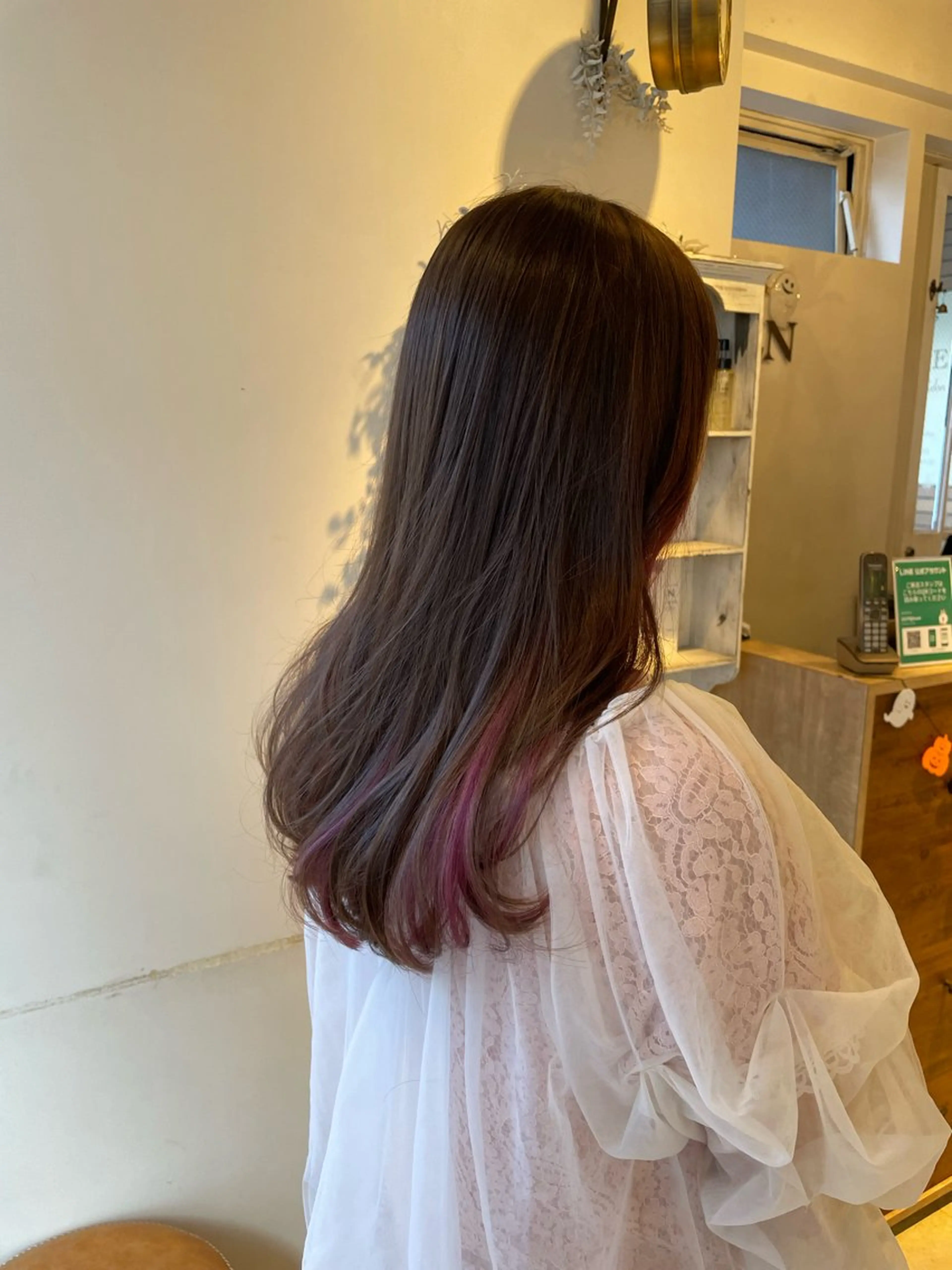 ロング カラー ヘアカラー トリートメント 北田🌟小顔レイヤー 🌟人気カラーのヘアスタイル