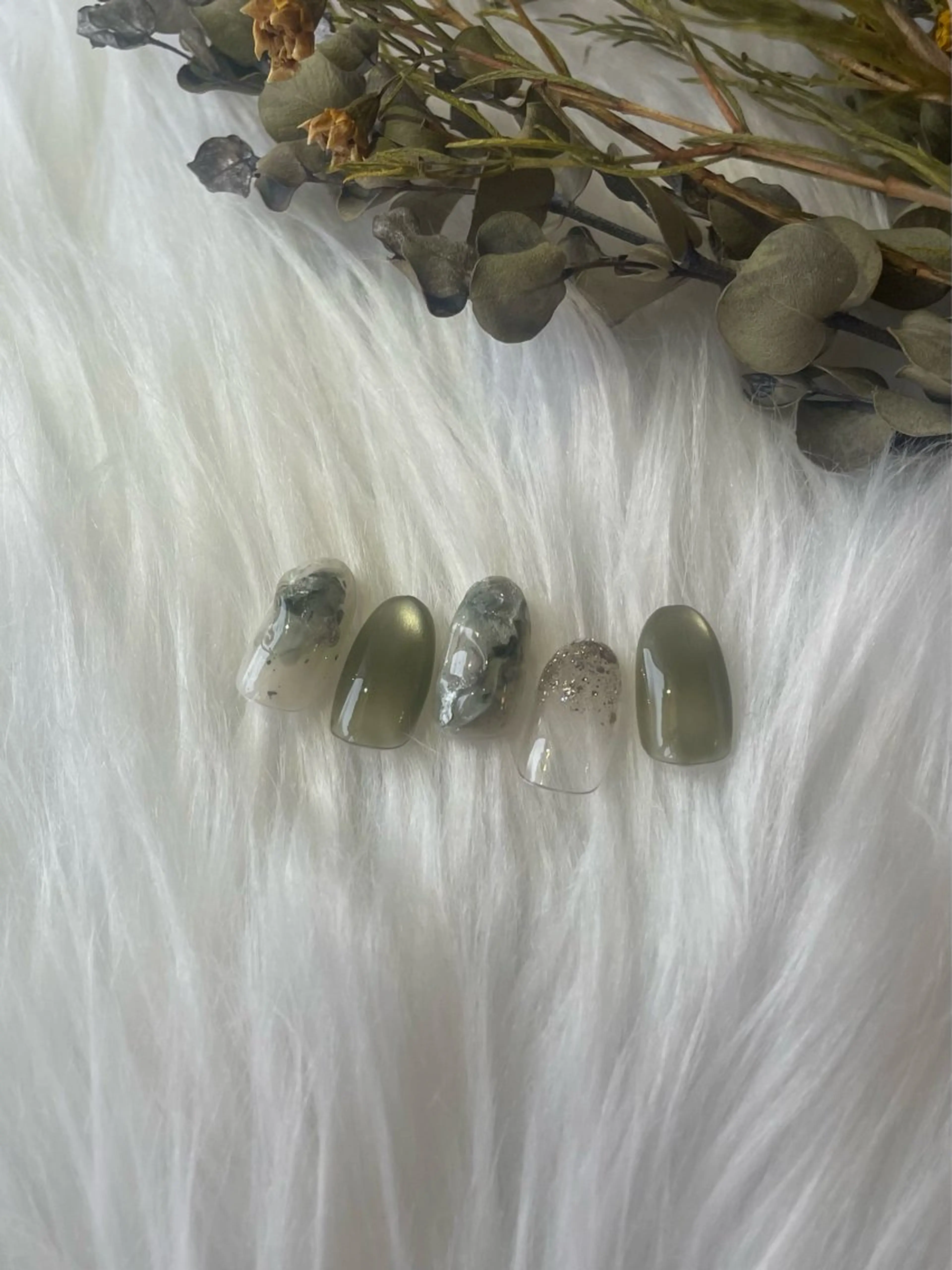 ネイル ブルー フレンチネイル キラキラネイル マグネットネイル シンプルネイル ハンドネイル timtam --sakiのネイルデザイン