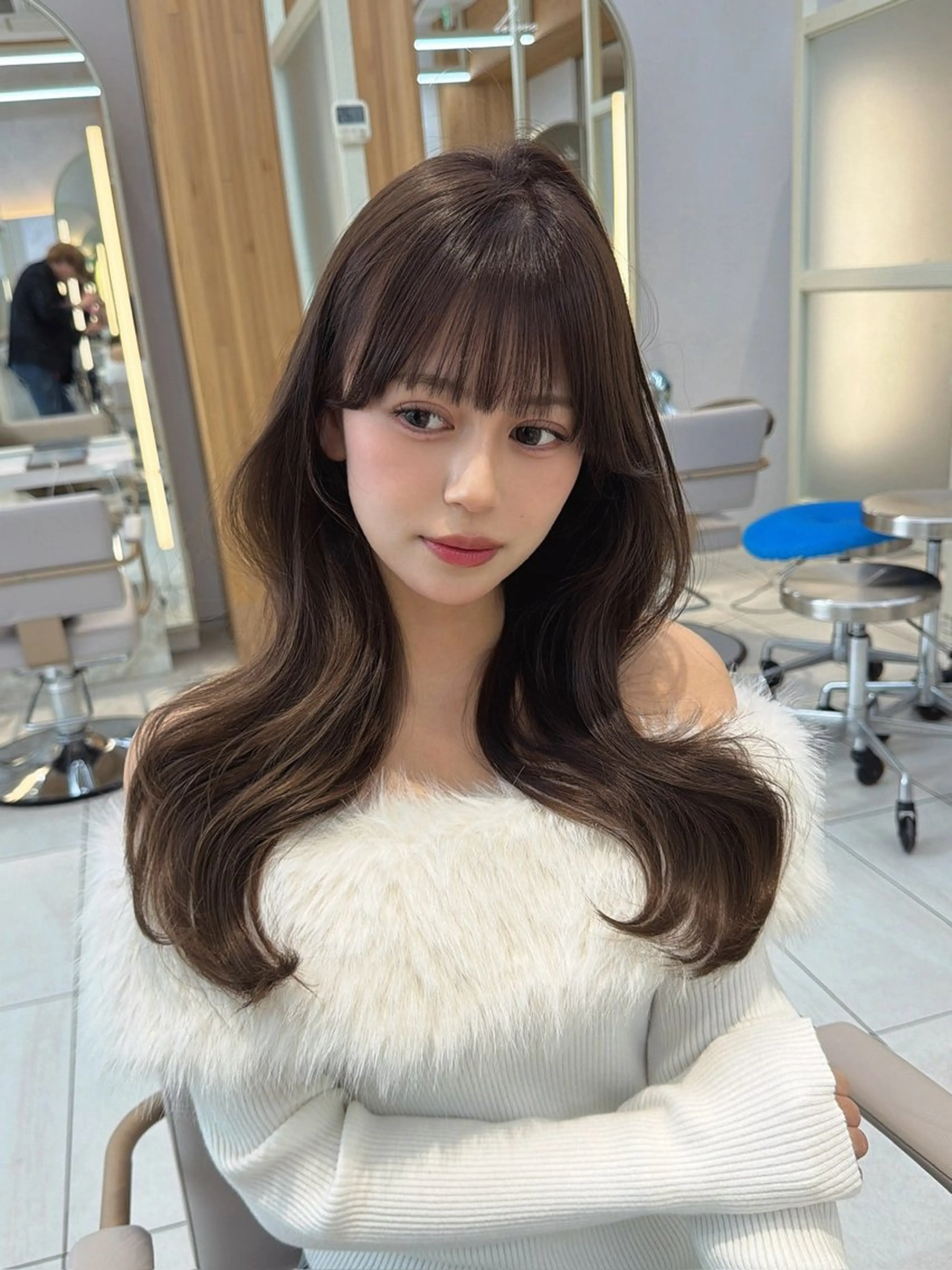 セミロング カット ヘアカラー トリートメント レイヤー/顔周り /韓国ヘア/TAKUのヘアスタイル