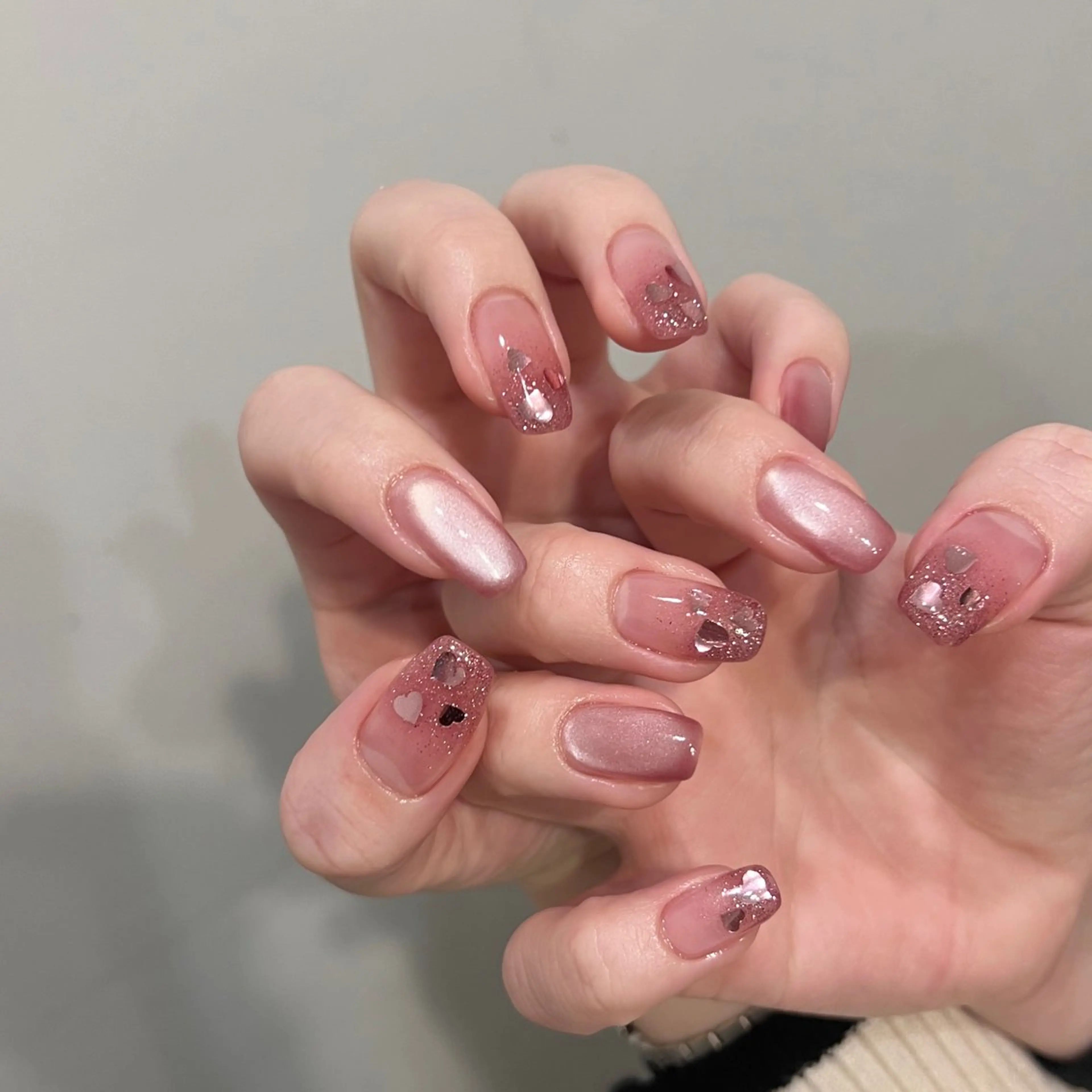 ネイル ハート マグネットネイル ハンドネイル REHTOF ｜朝7時Open☀️のネイルデザイン