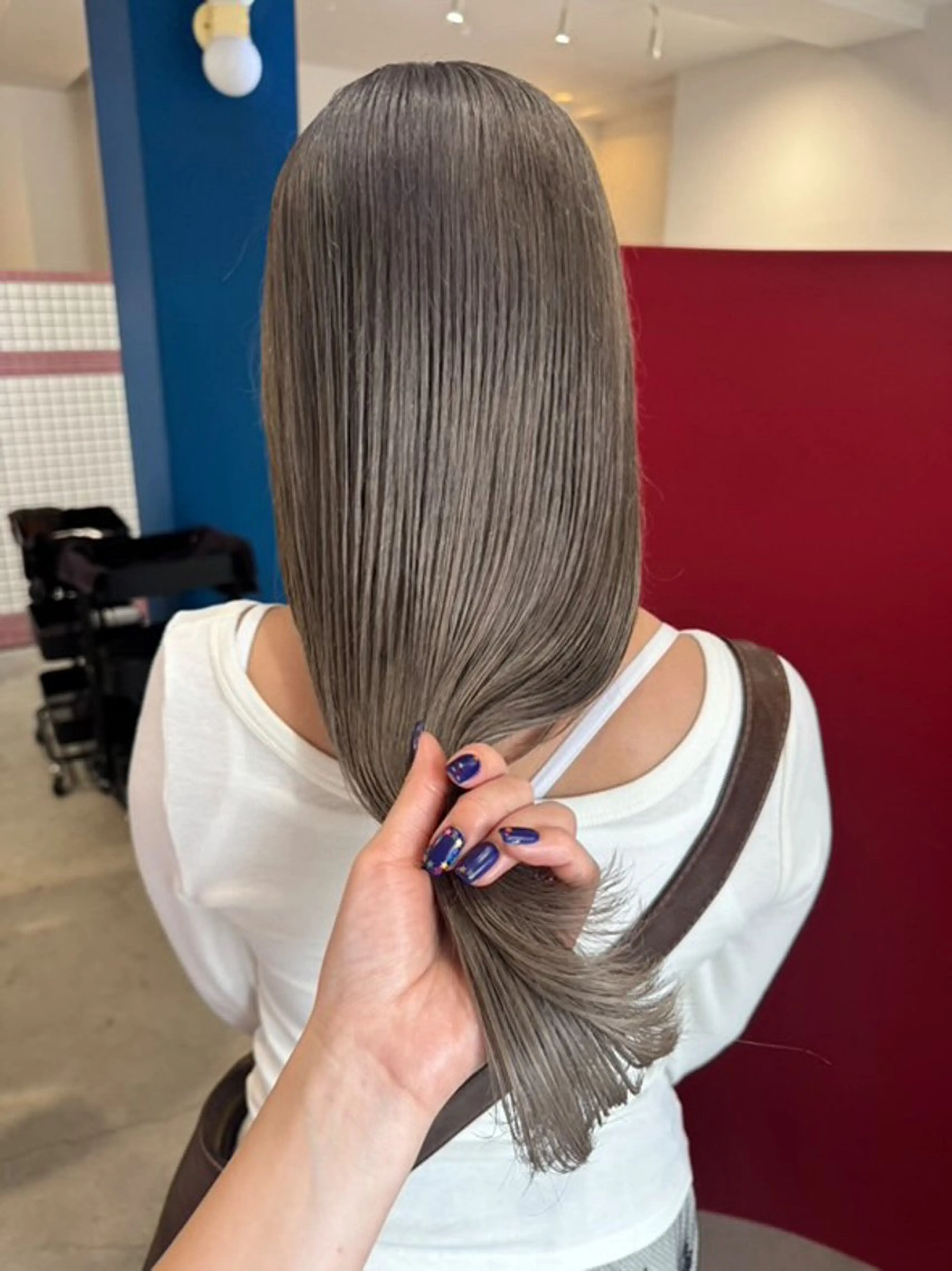 カラー グレージュ ヘアカラー YOKE 桃山台 SAKI♩ ܸのヘアスタイル