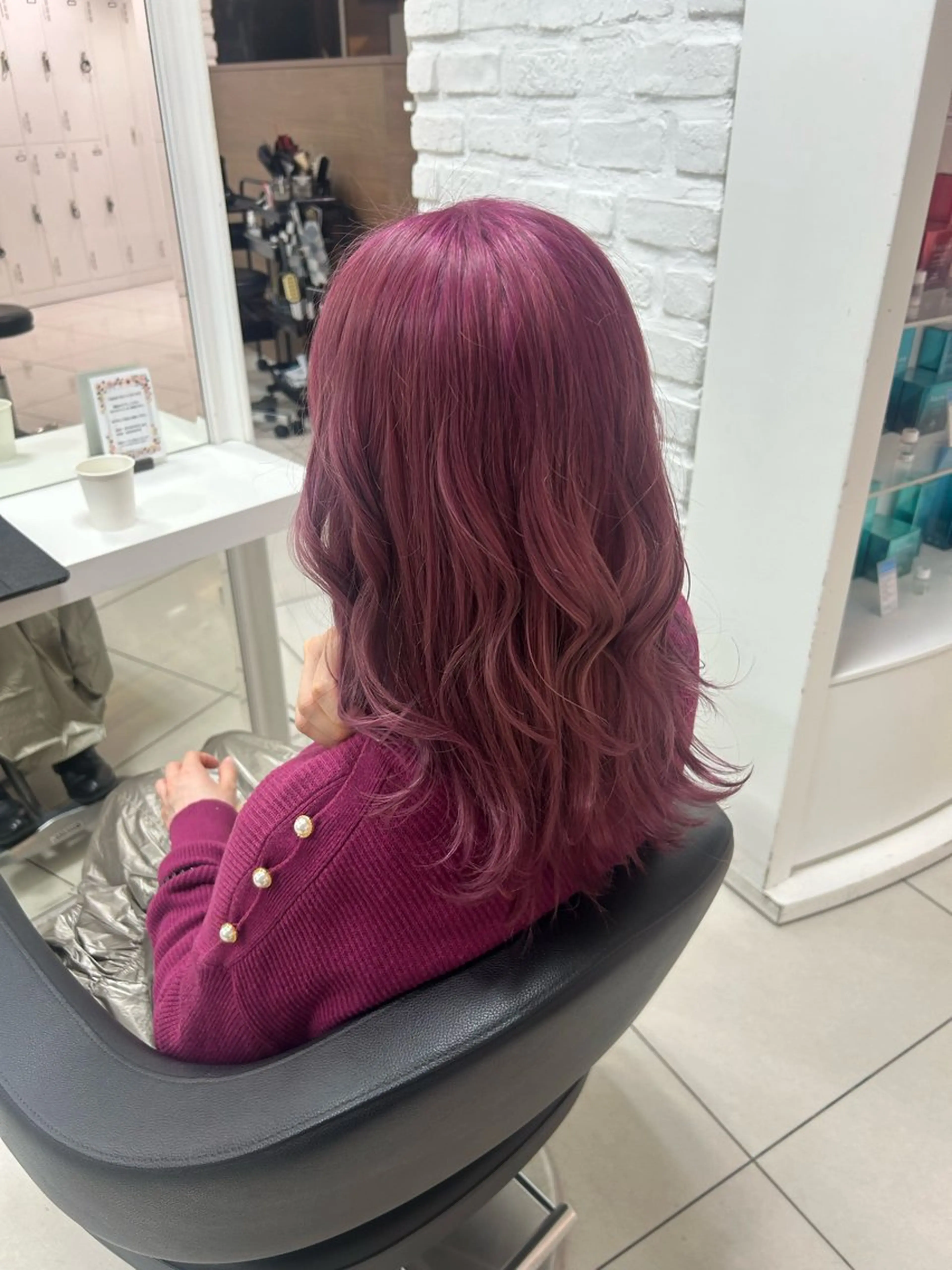 セミロング 【縮毛矯正/レディー スカット】美涼🎀のヘアスタイル