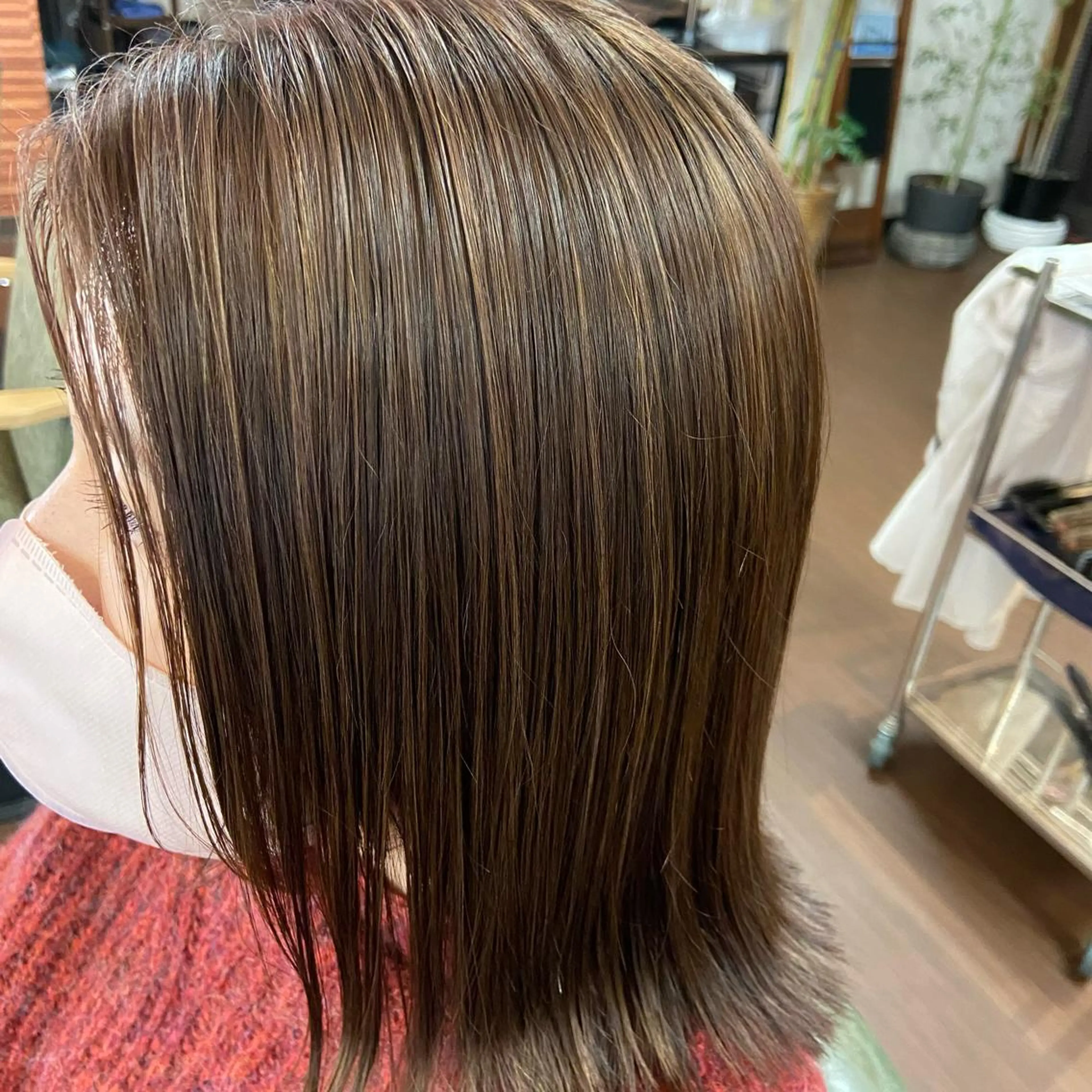 ミディアム カラー カット ヘアカラー トリートメント 大人女性の艶カット カラー/菊池柊真🌟のヘアスタイル