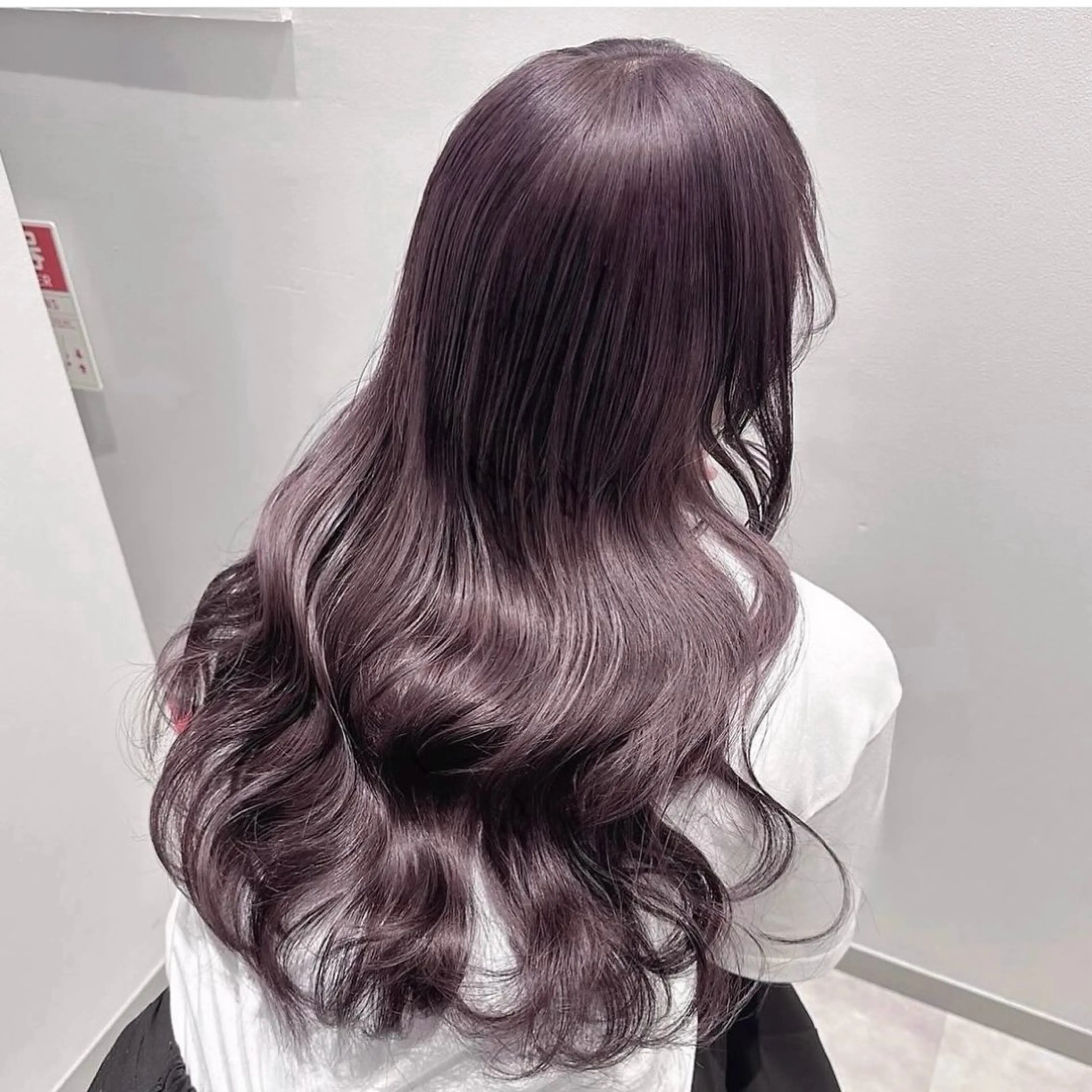 ロング カラー ブリーチ ダブルカラー ラベンダーカラー ブリーチなしカラー 心斎橋/透明感カラー / ミサキのヘアスタイル