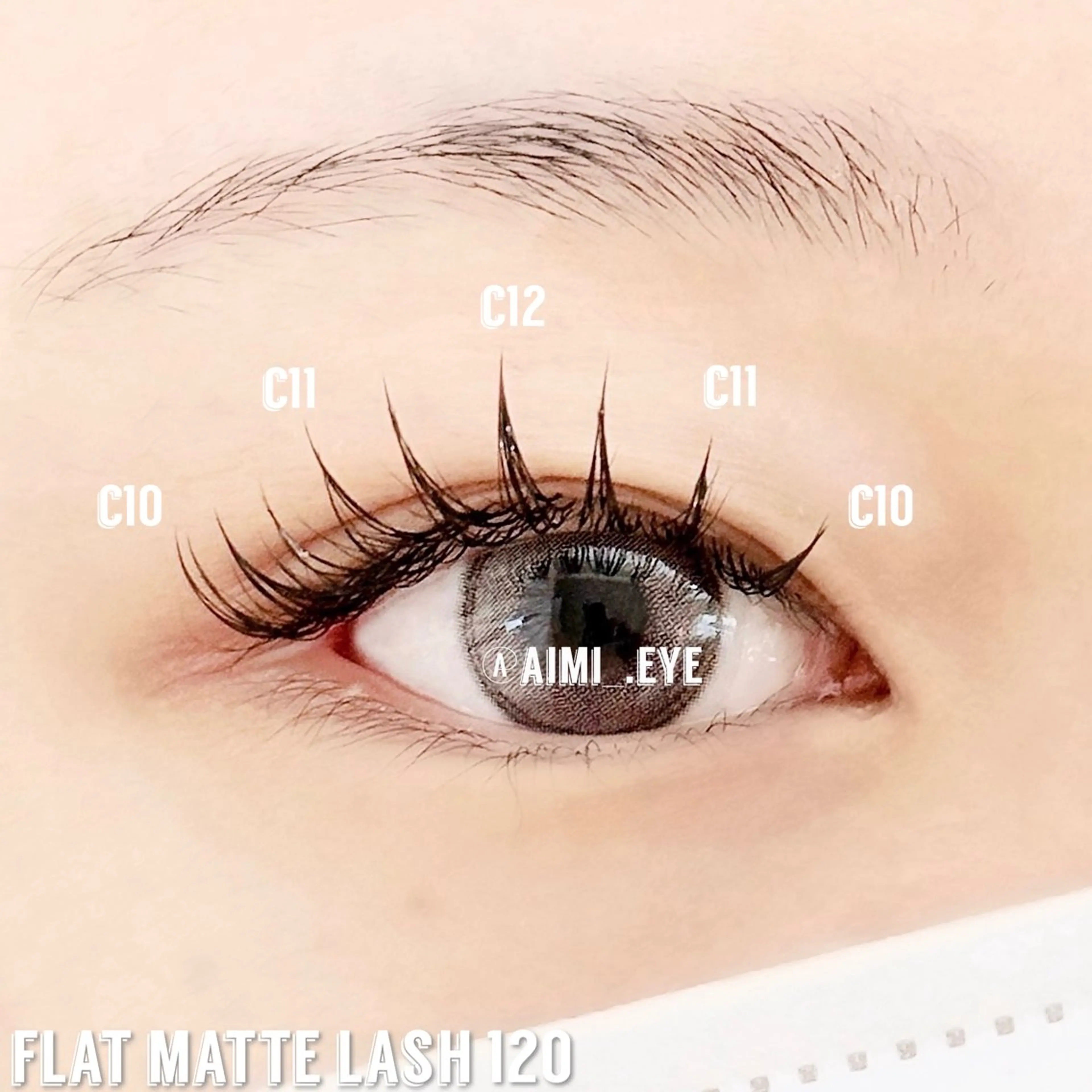 マツエク・マツパ Cカール フラットラッシュ マツエク 𝙚𝙢𝙪. 🖤𝘼𝙞𝙢𝙞のマツエク・マツパデザイン