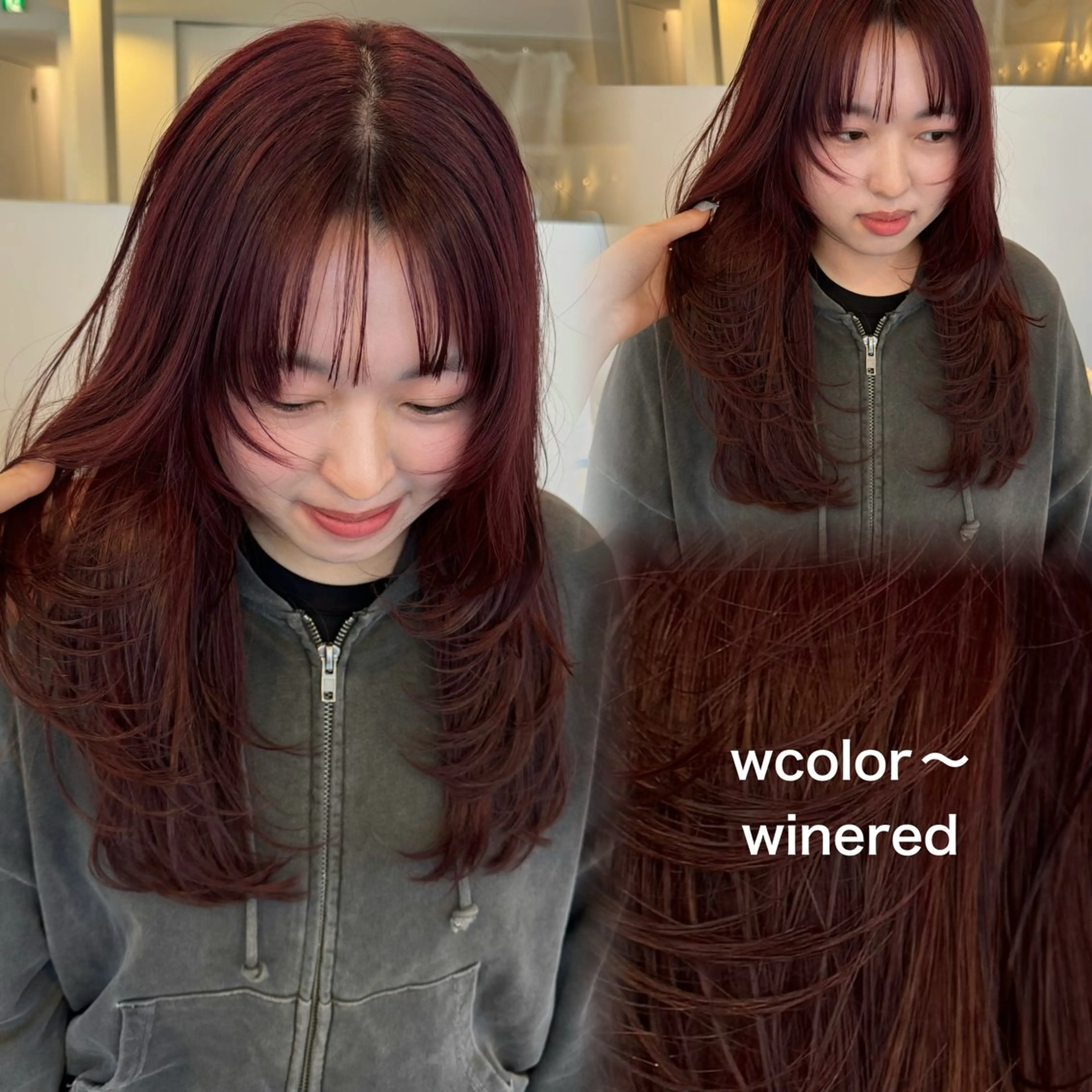 ロング カラー ブリーチ ダブルカラー インナーカラー ブリーチなしカラー ピンクカラー カット ヘアカラー トリートメント yard.長田 唯のヘアスタイル